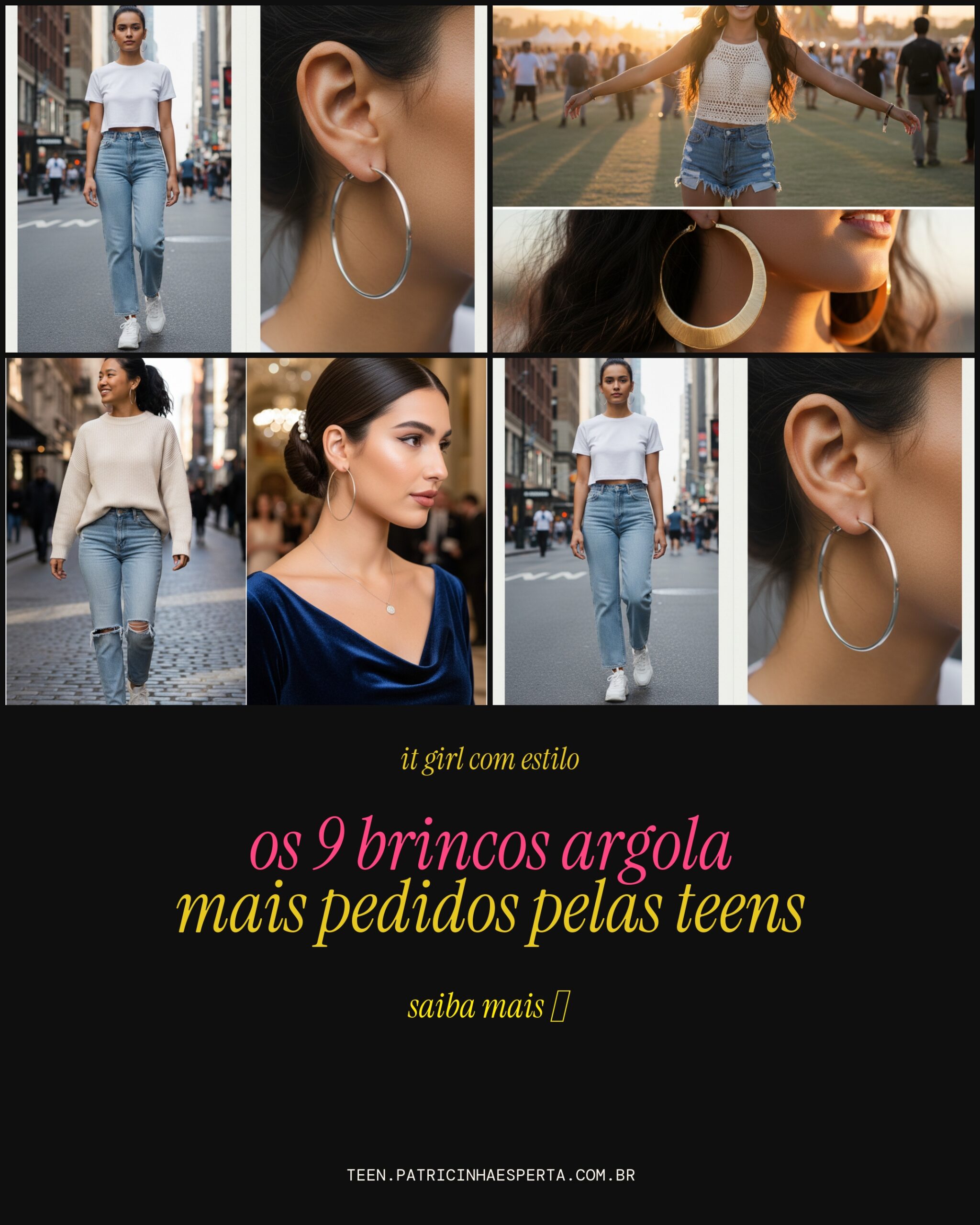 brincos argola grande trend