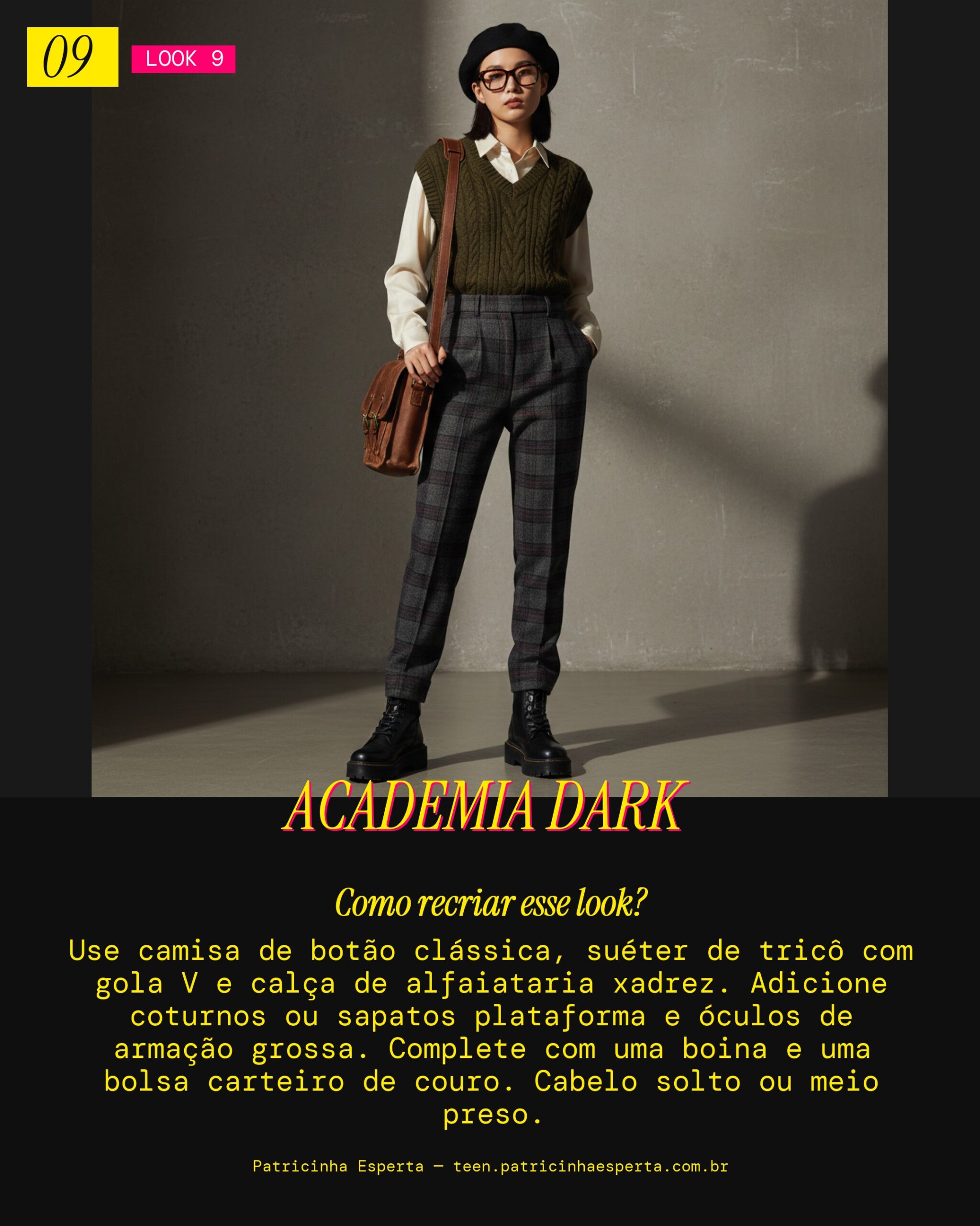 Look 9: Dark Academia Twist
