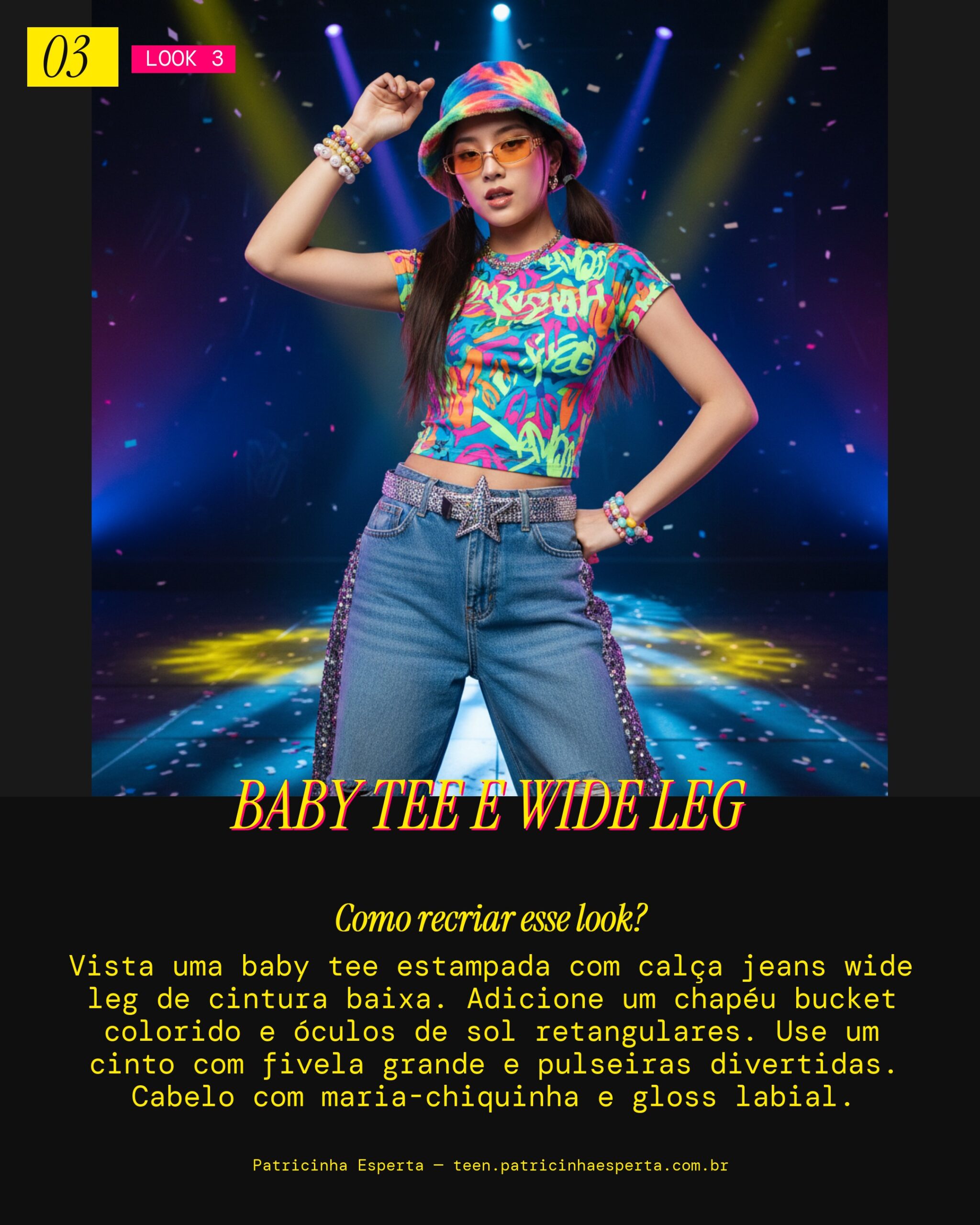 Look 3: Retrô Y2K Colorido