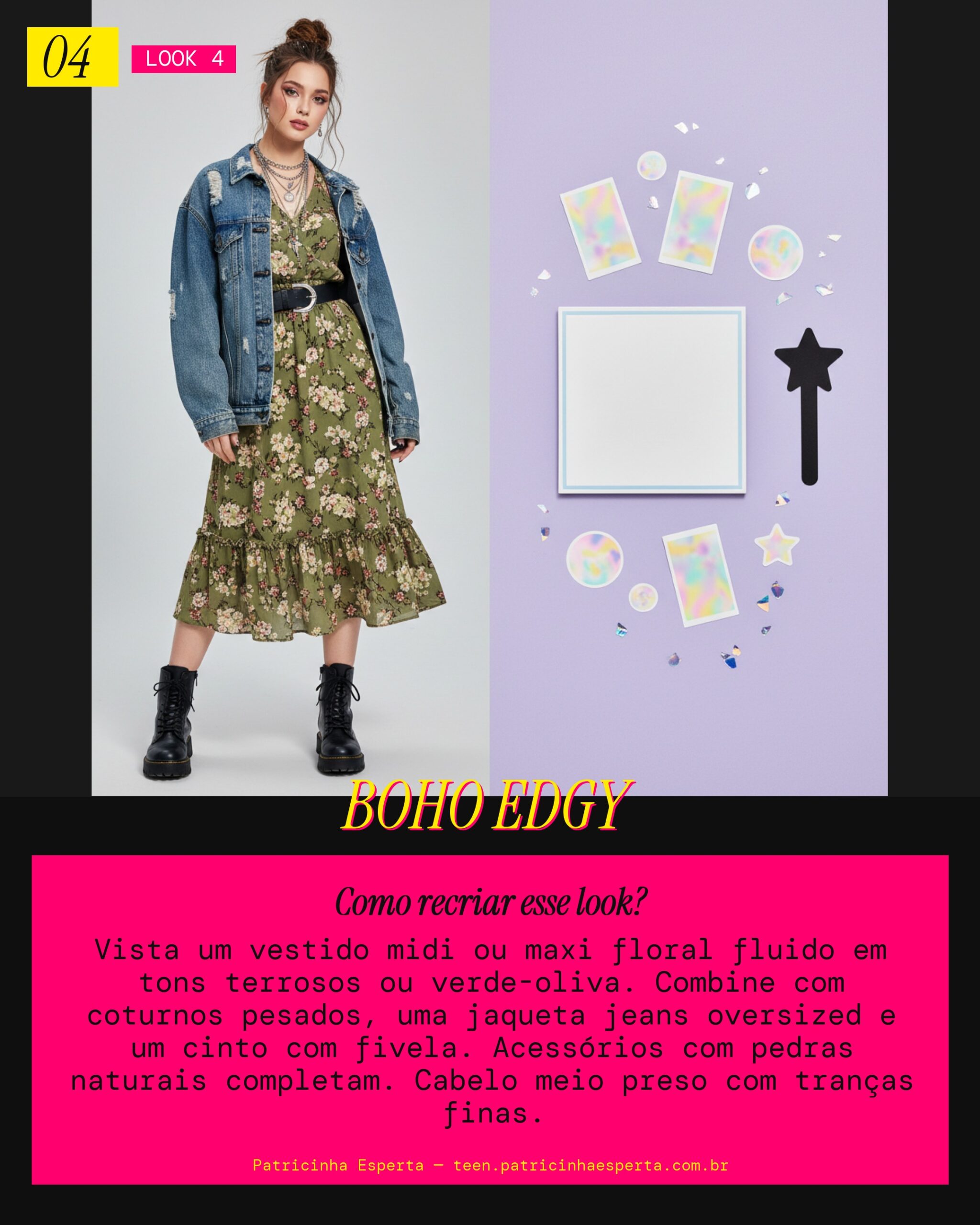 Look 4: Boho Urbano "Fada da Floresta"