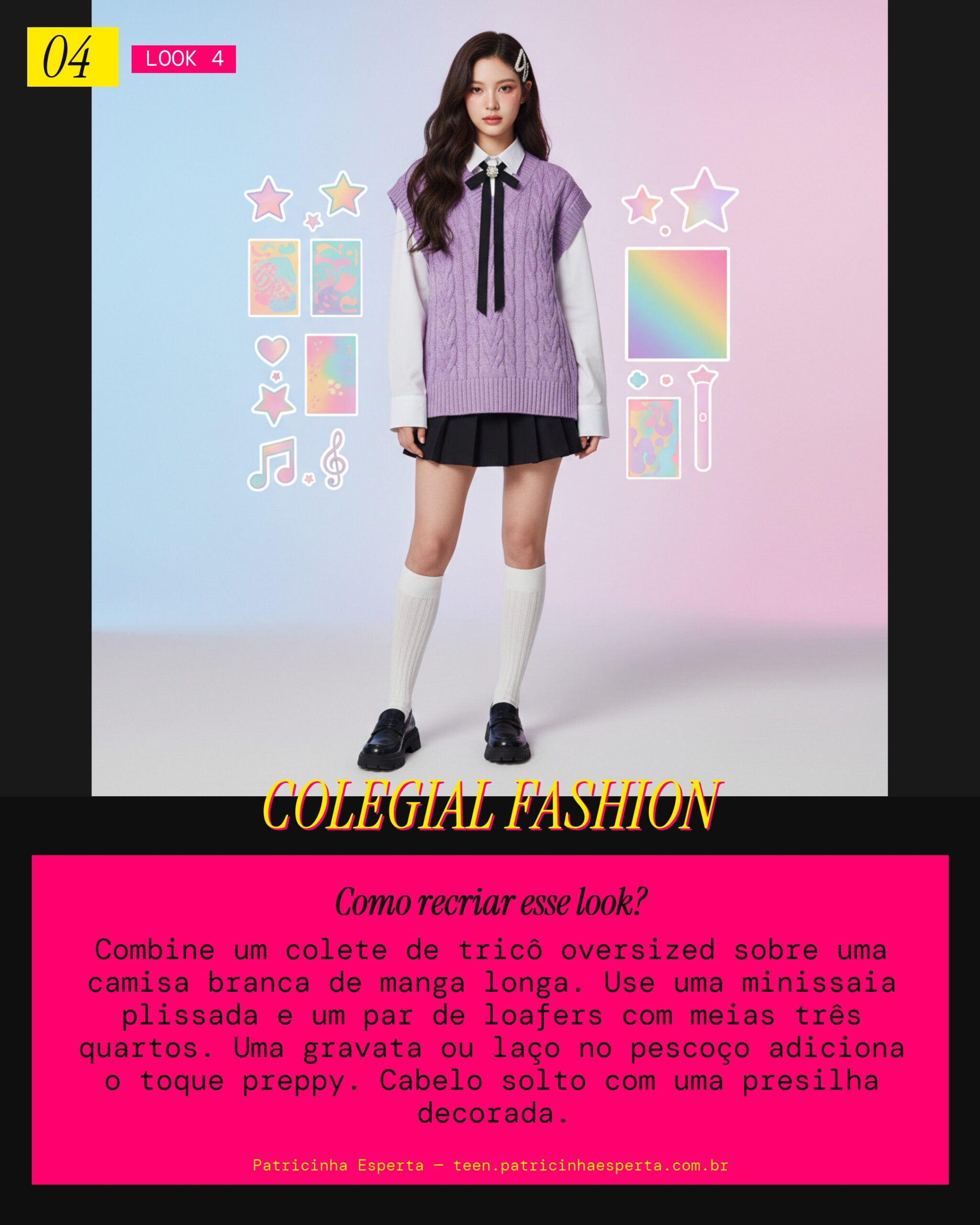 Look 4: Preppy com Twist