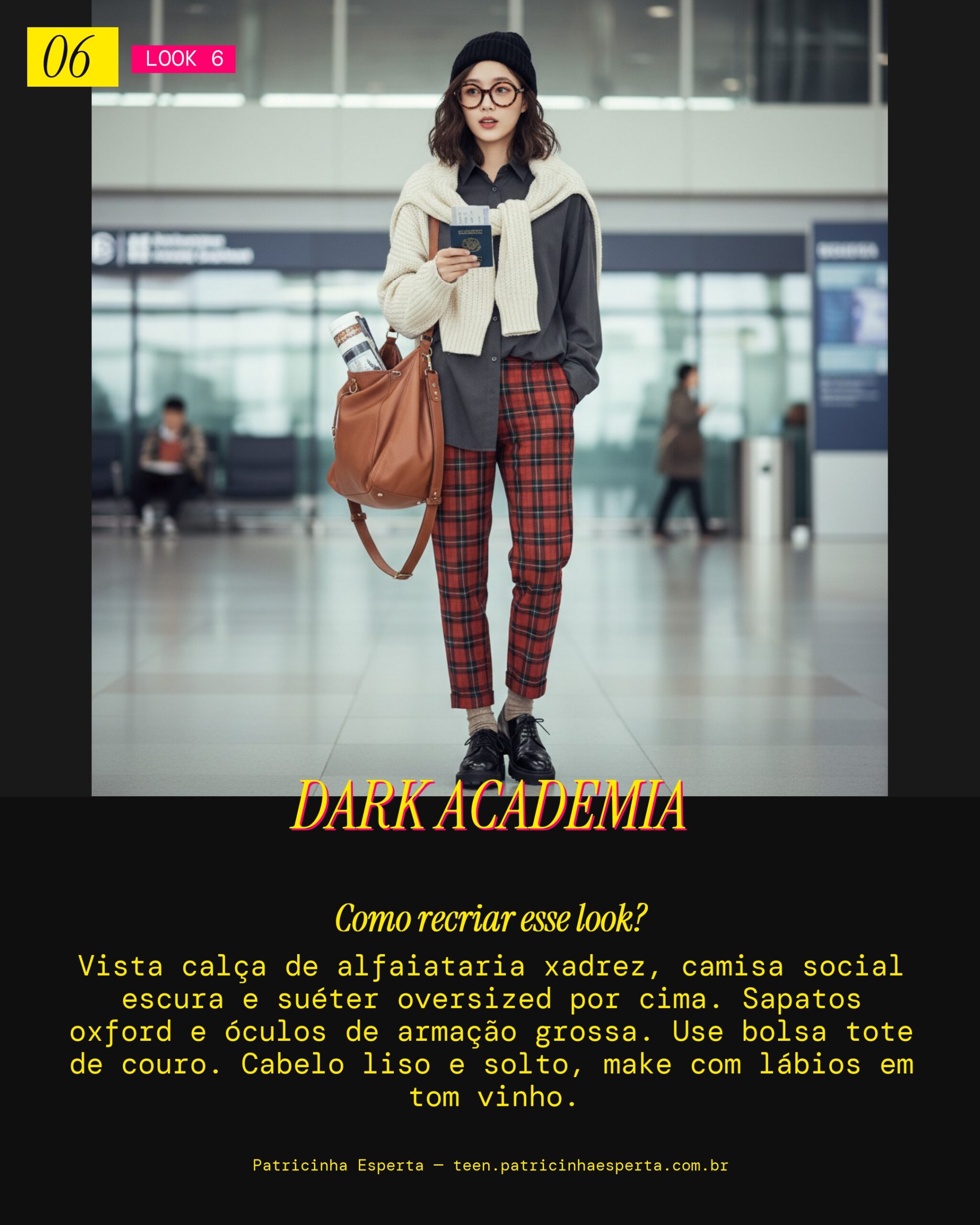 Look 6: Dark Academia K-Style