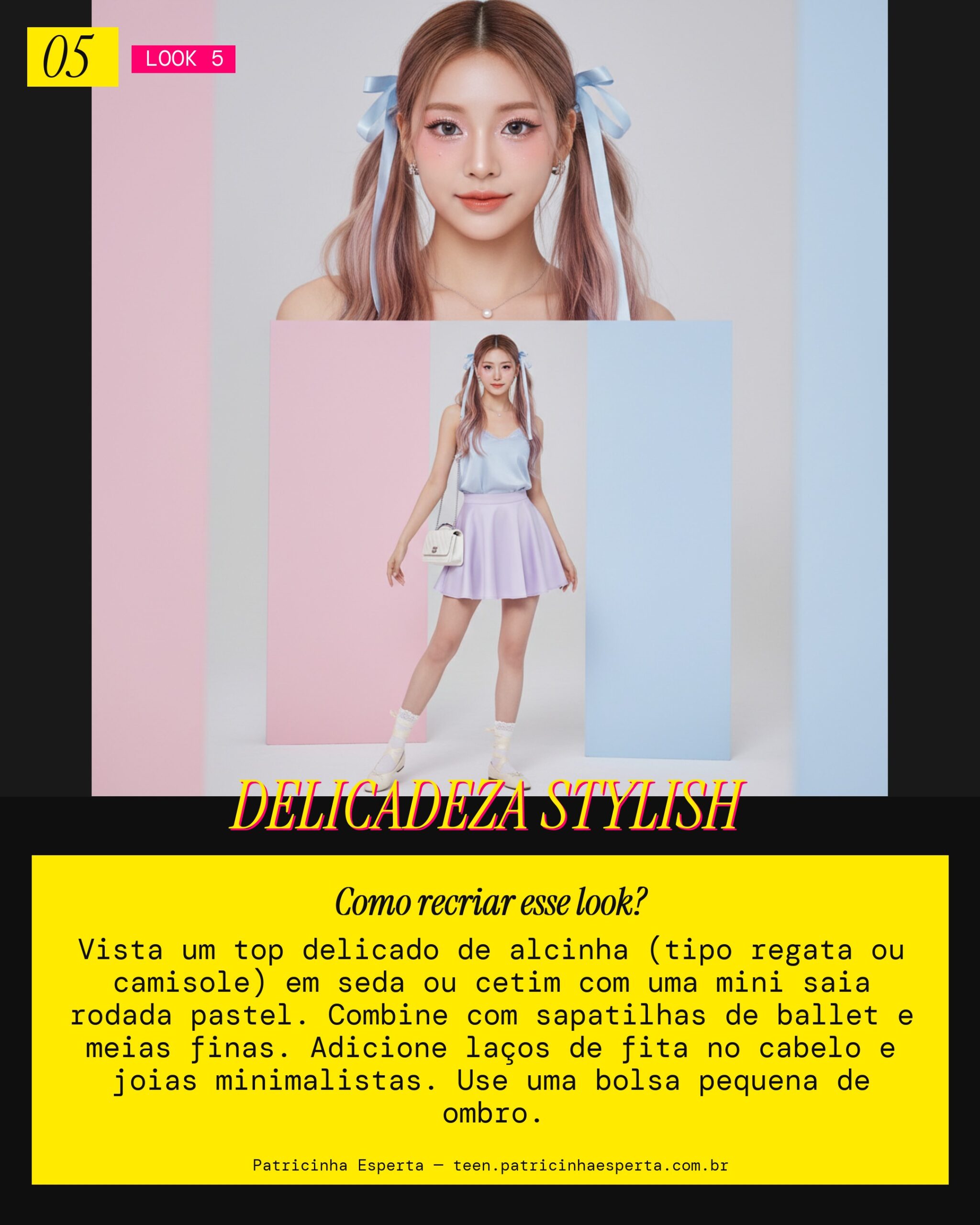 Look 5: Balletcore com um Toque Cool