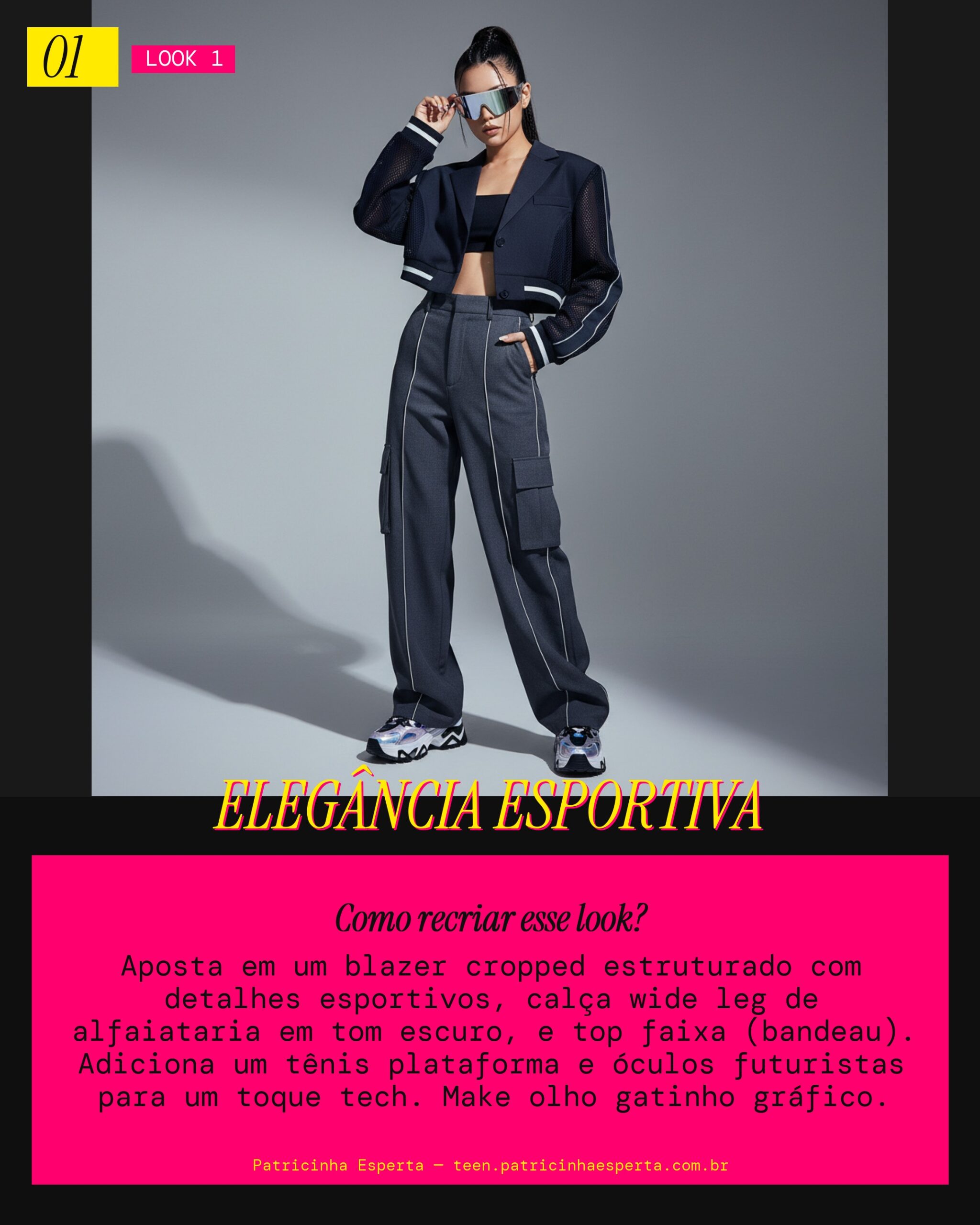 Look 1: Sporty Power Suit
