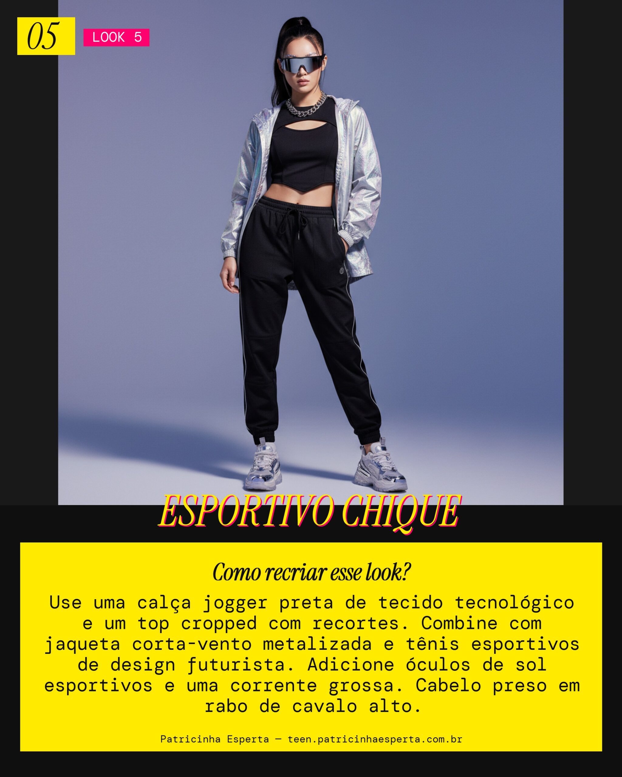 Look 5: Futuristic Sporty Talk Saxy