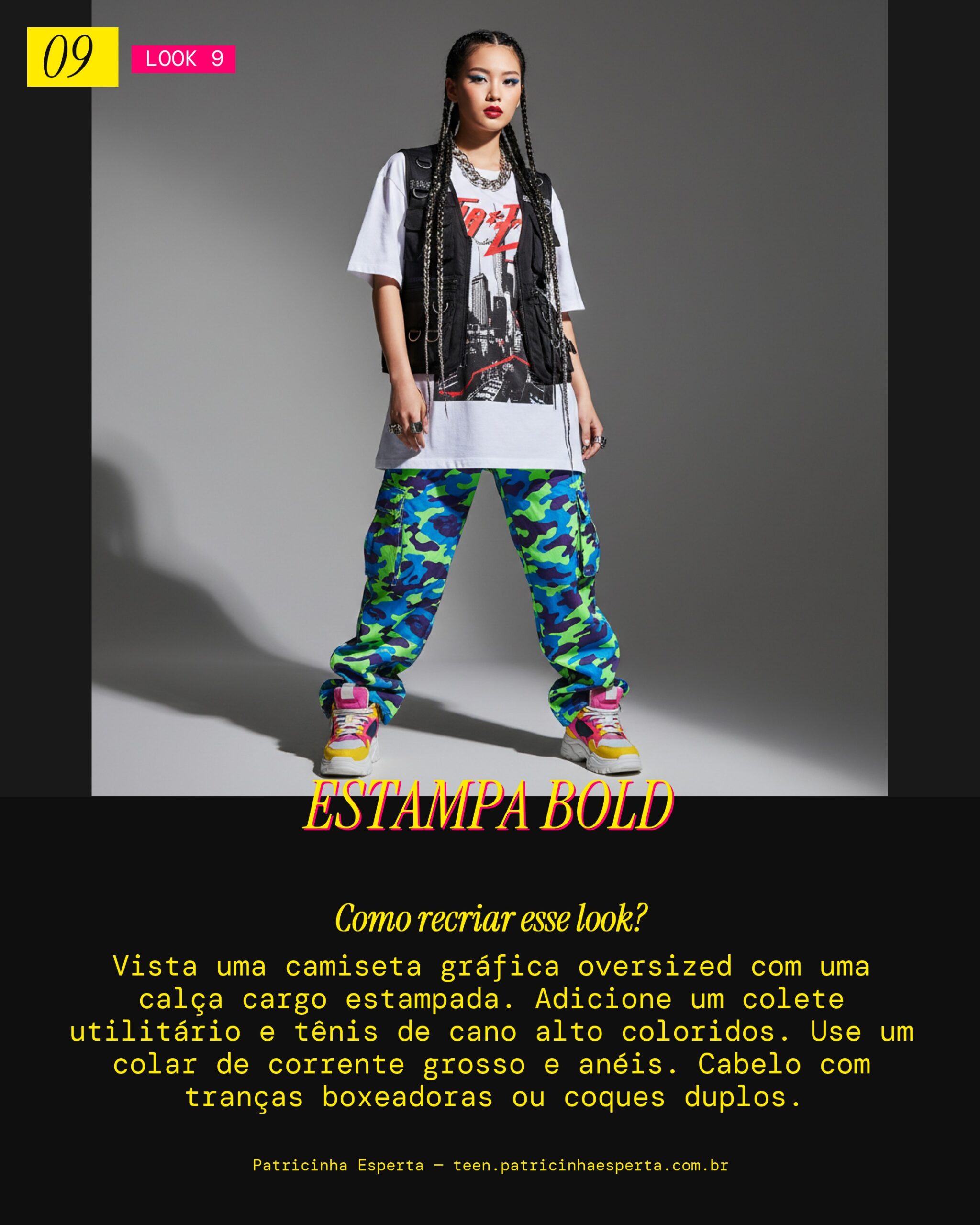 Look 9: Overdose de Estampa Gráfica