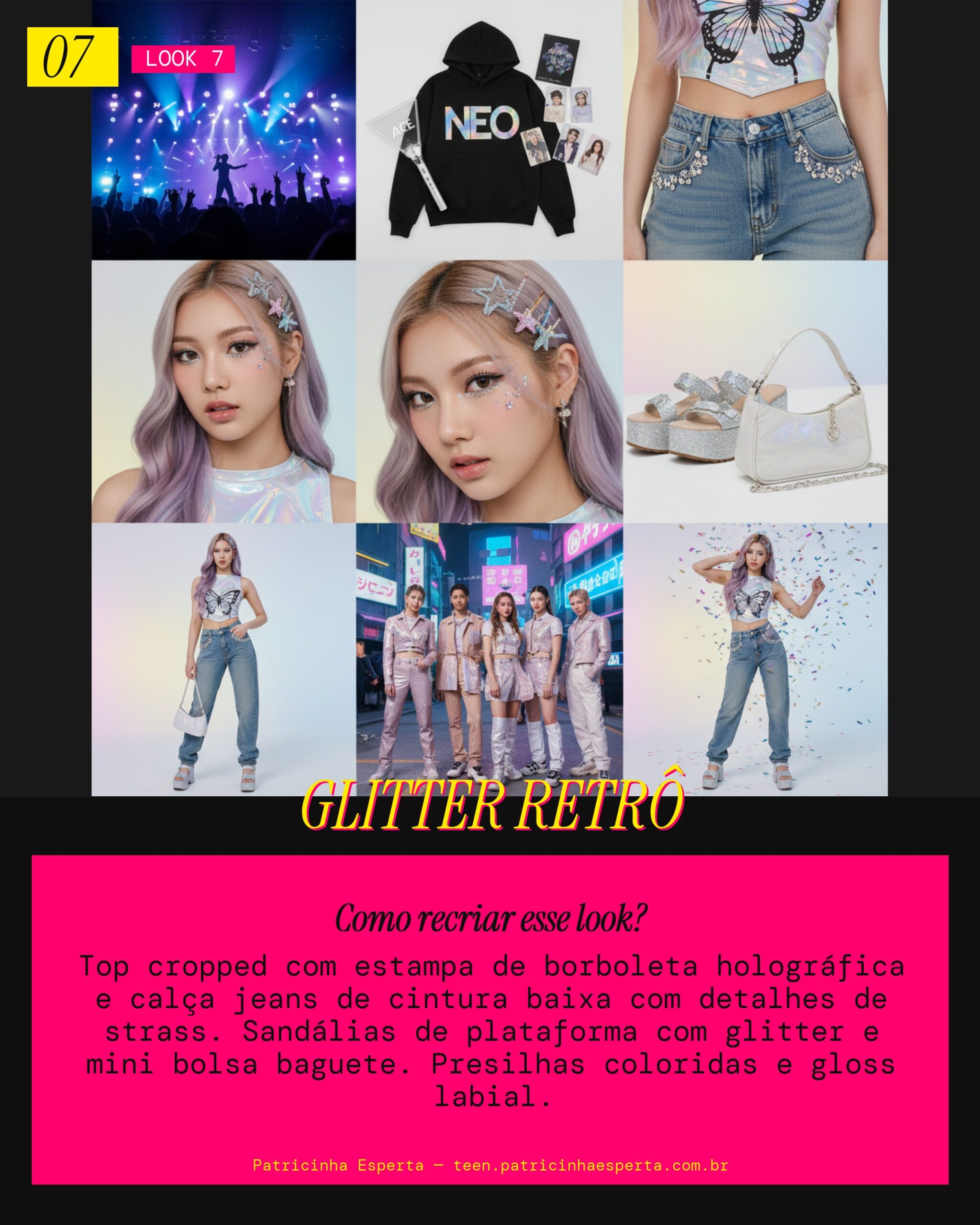 Look 7: Fada Holográfica Y2K