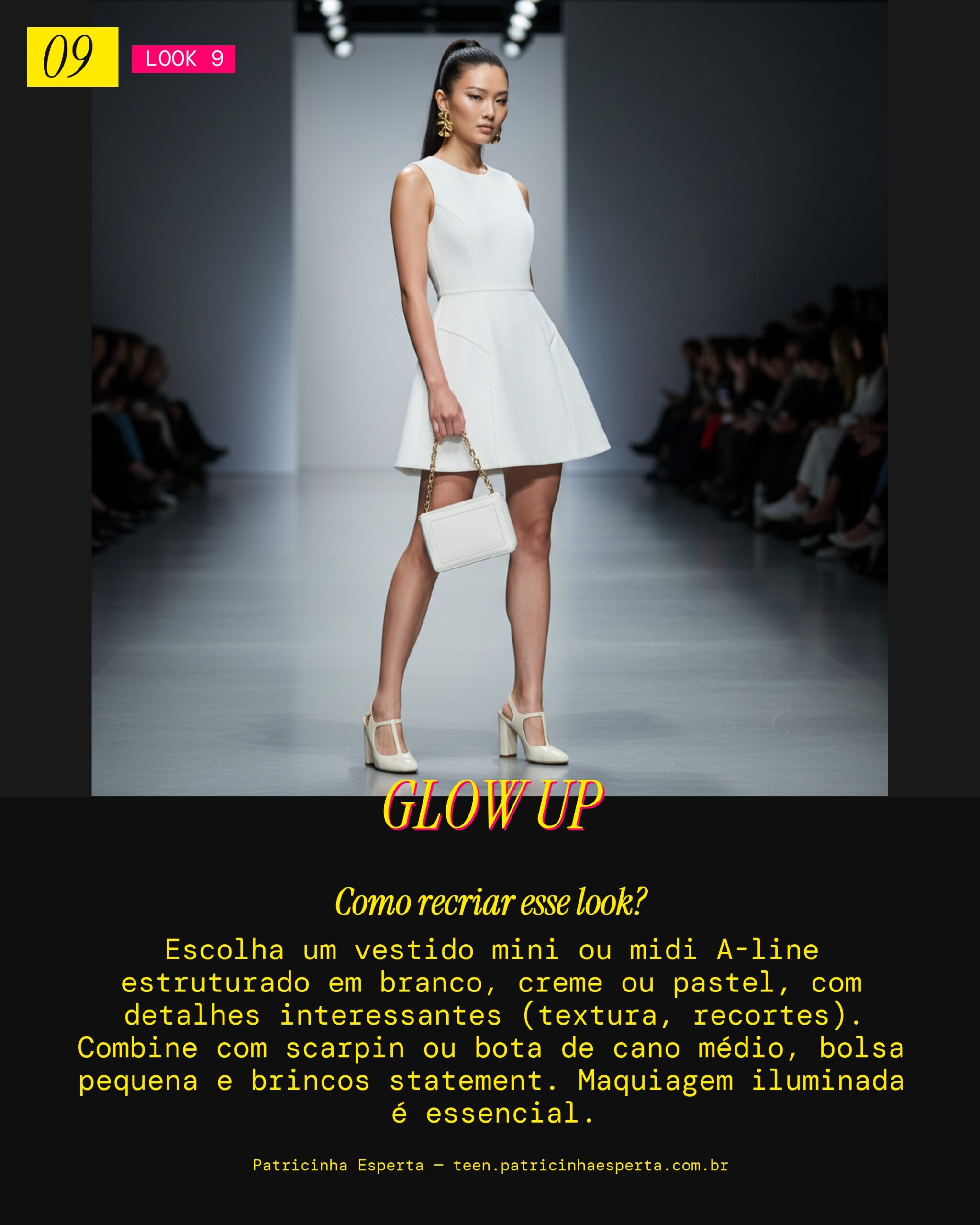Look 9: Vestido A-line "Renascimento Radiante"