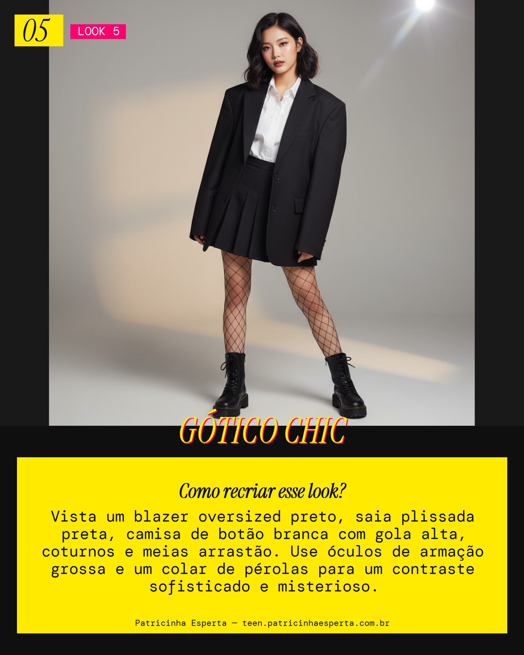Look 5: Dark Academia K-Pop