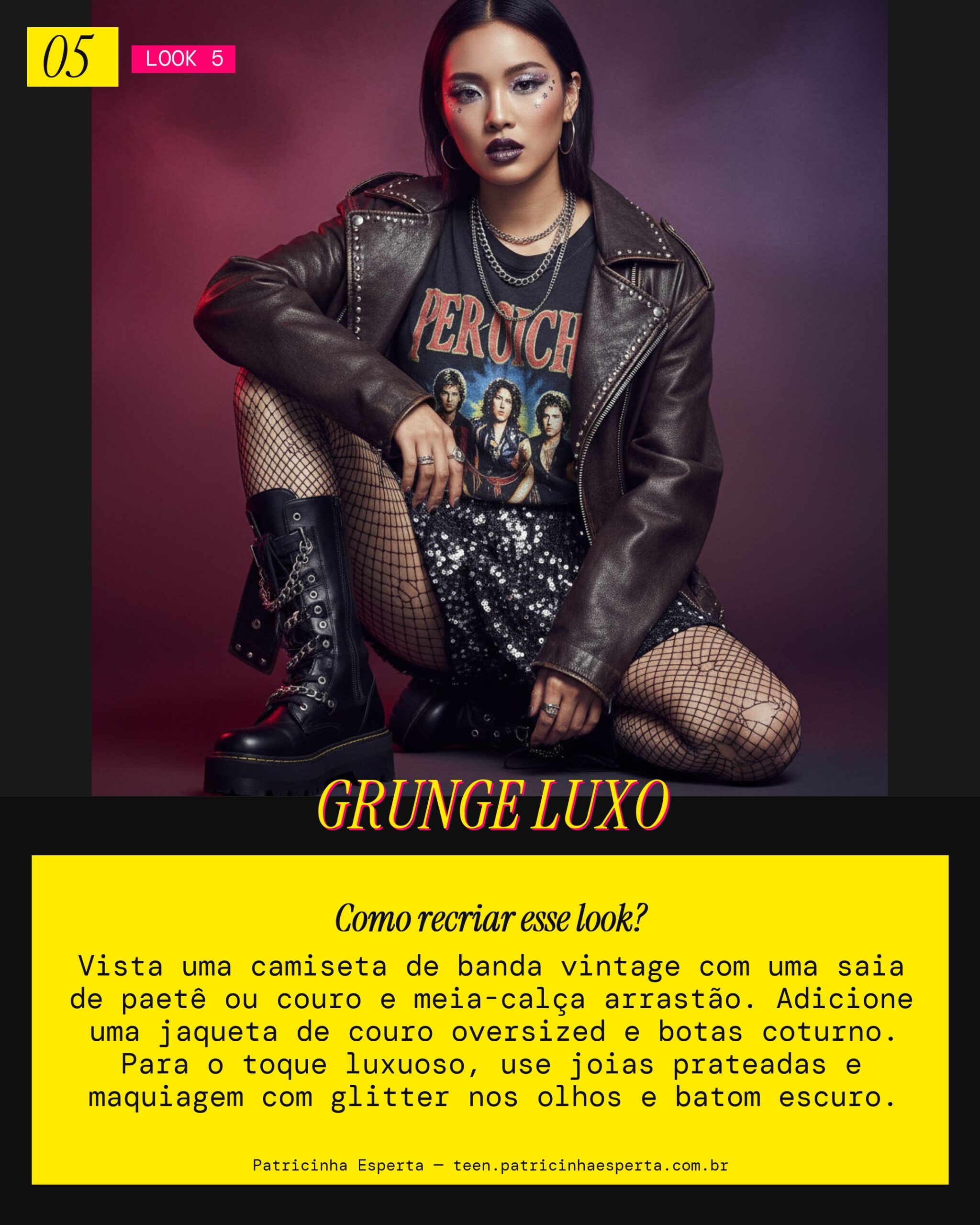 Look Grunge com Brilho