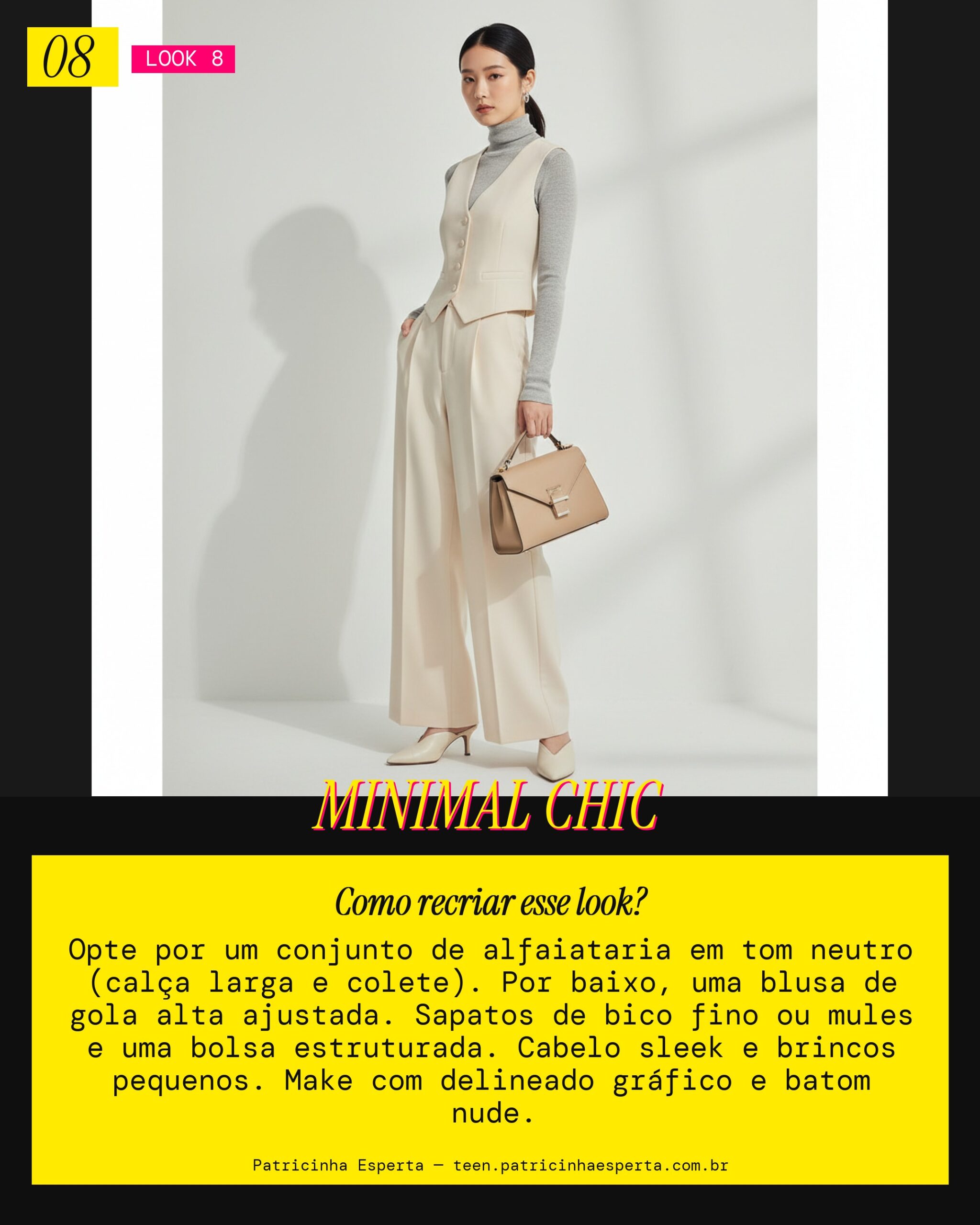 Look 8: Elegância Minimalista Coreana