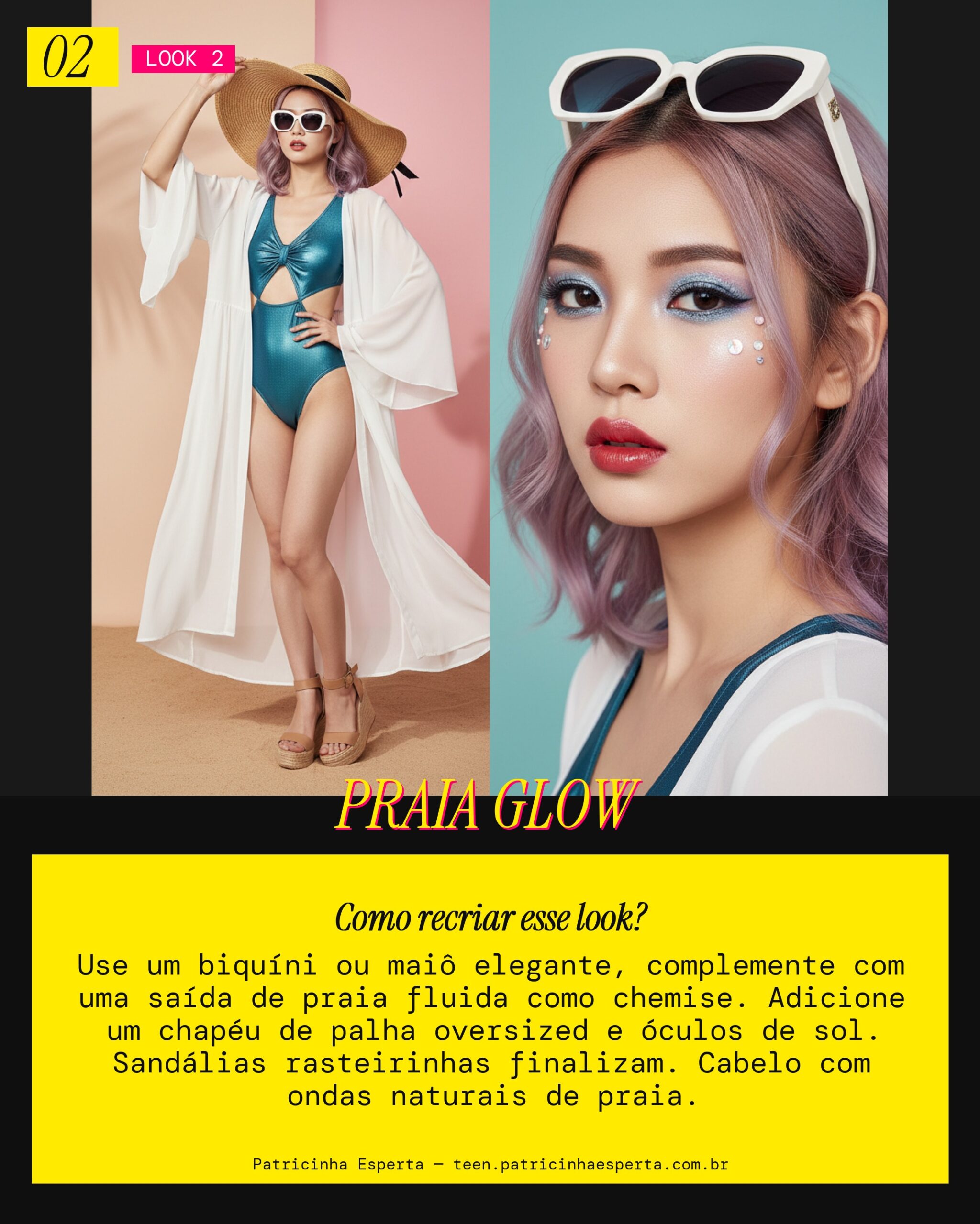 Look 2: Praia Chic Protegida
