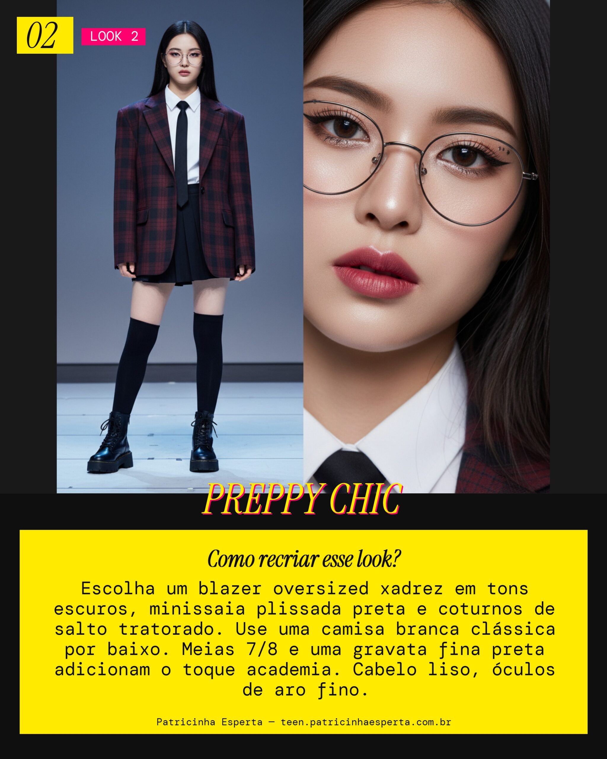 Look 2: Elegância Dark Academia