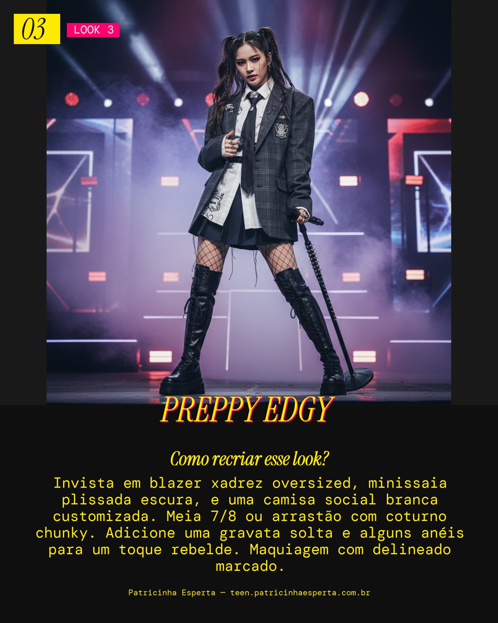Look 3: Dark Academia Rebelde