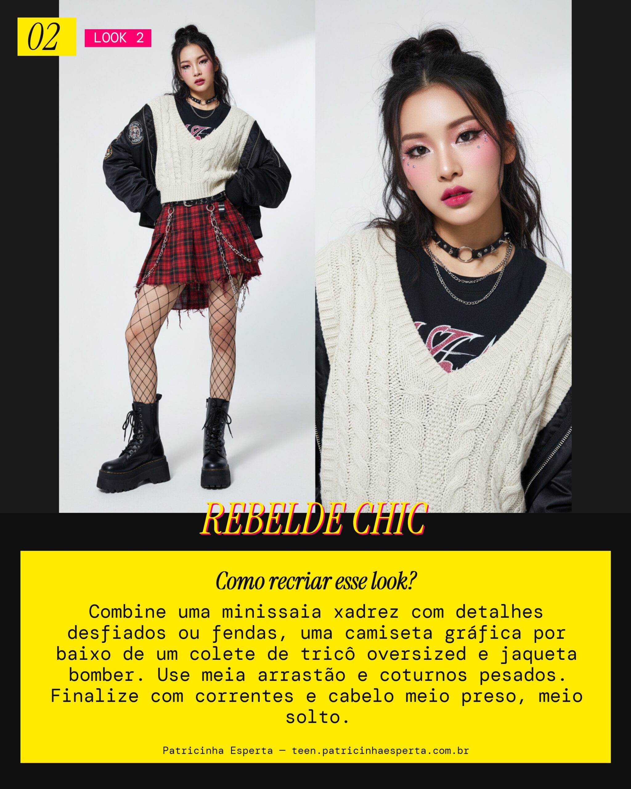 Look 2: Estilo Edgy Rebelde Desconstruído