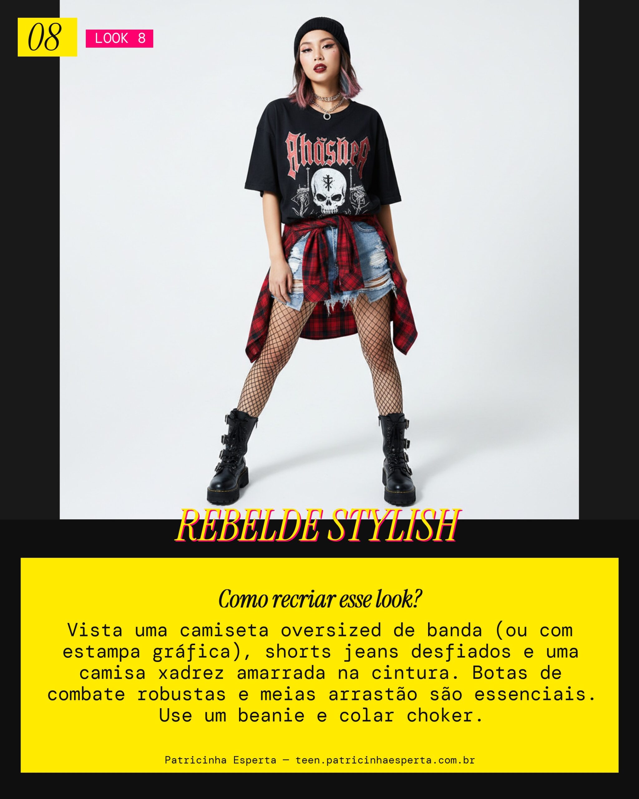 Look 8: Grunge K-Pop Descolado