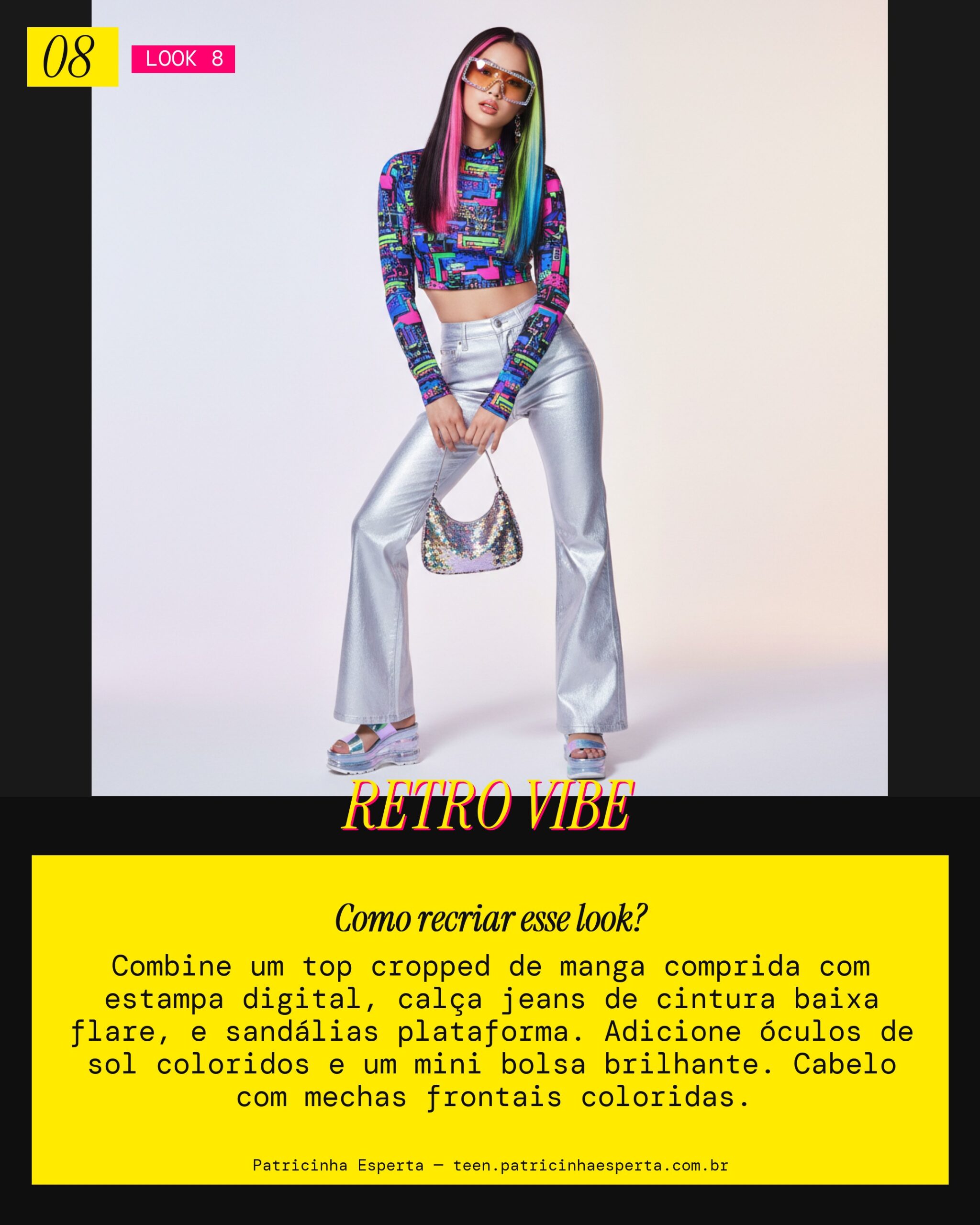 Look 8: Y2K Glittering Nostalgia