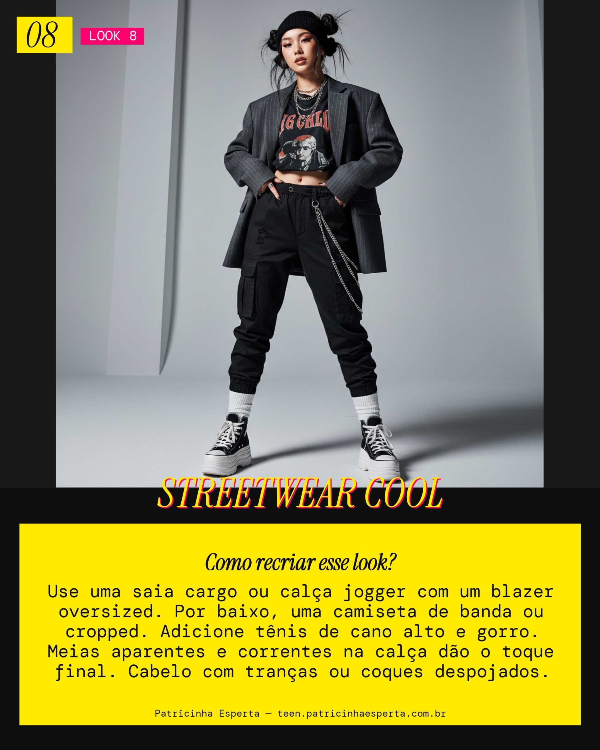 Look 8: Streetwear Colegial Urbano