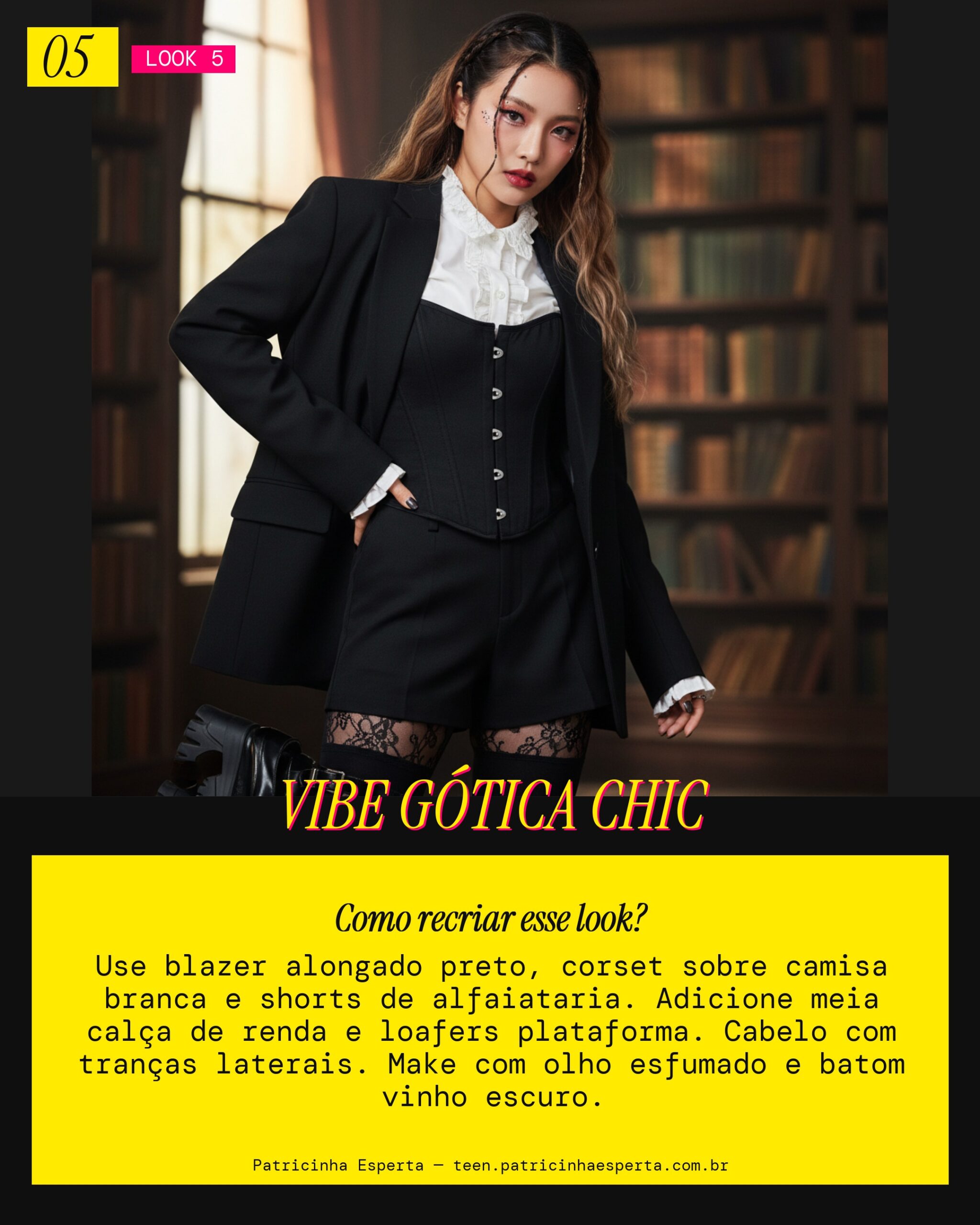 Look 5: Dark Academia Rebel