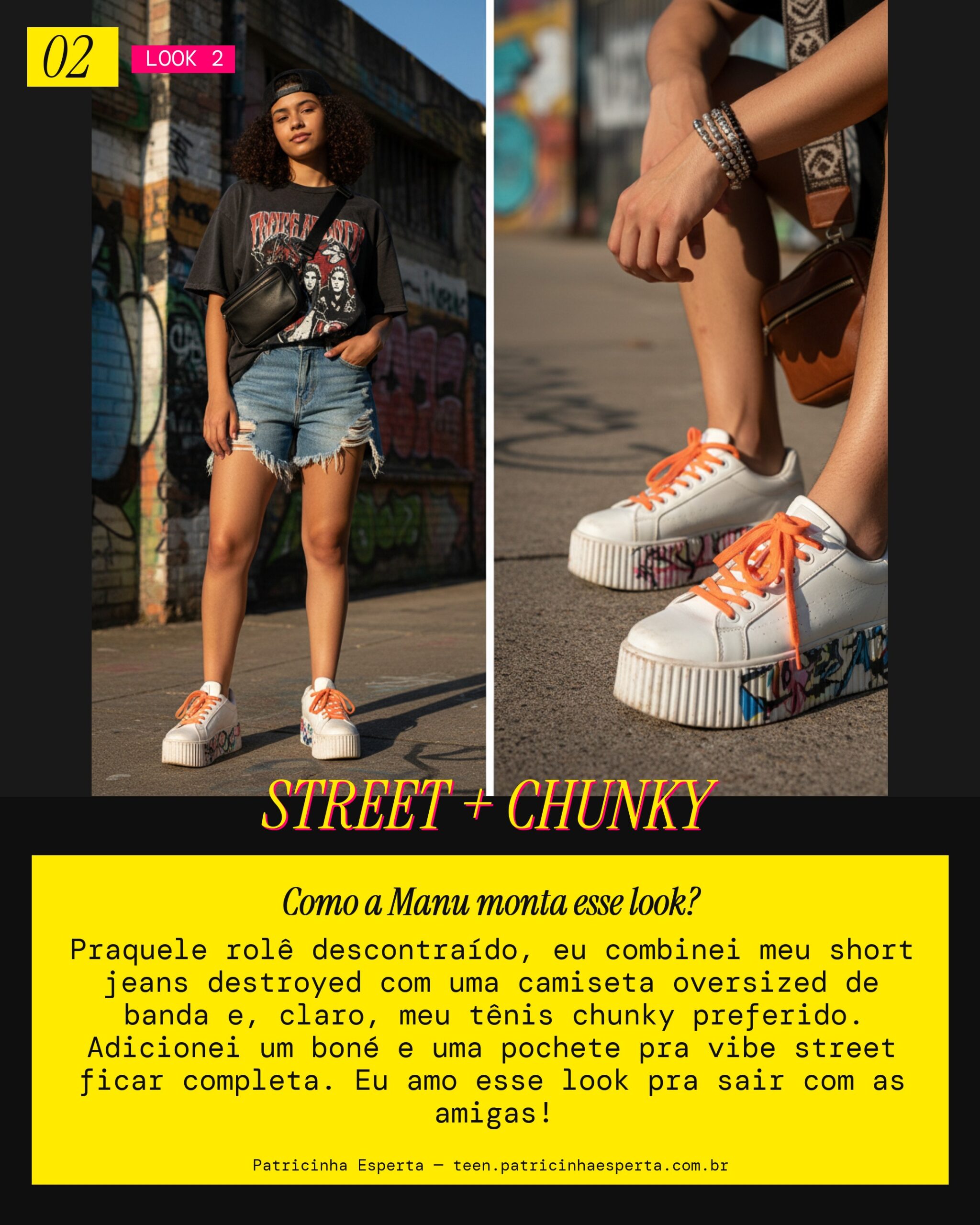 MANU RECOMENDA: Short Jeans e Tênis Chunky Oversized pra Rolê