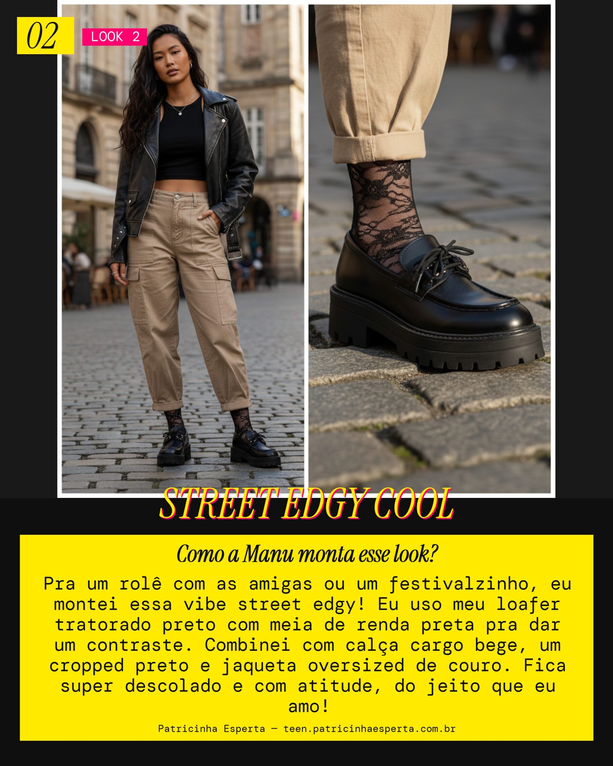 MANU RECOMENDA: Loafer Tratorado com Meia de Renda pra Street Style