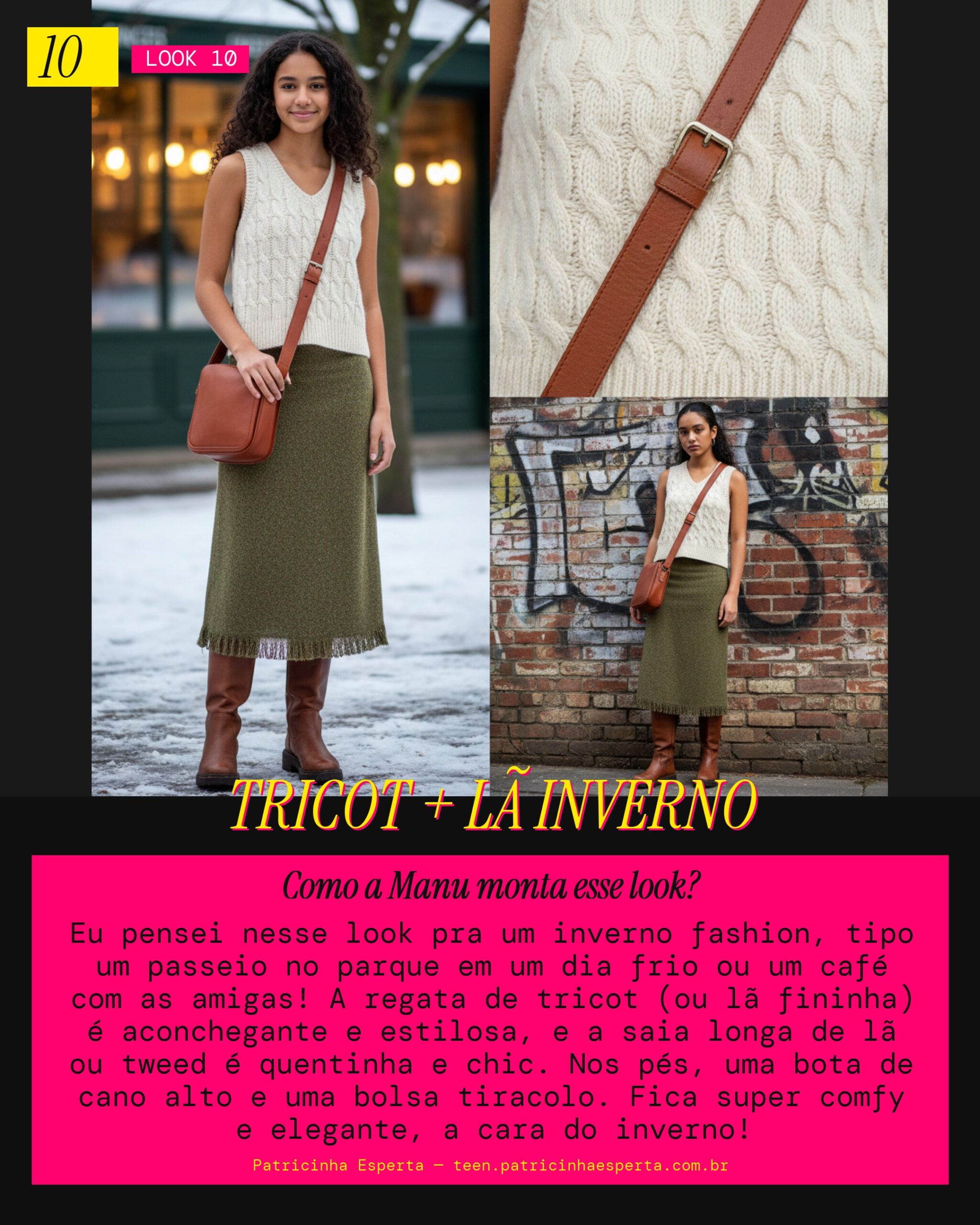 MANU RECOMENDA: Regata Tricot e Saia Longa Lã Pra Um Inverno Fashion