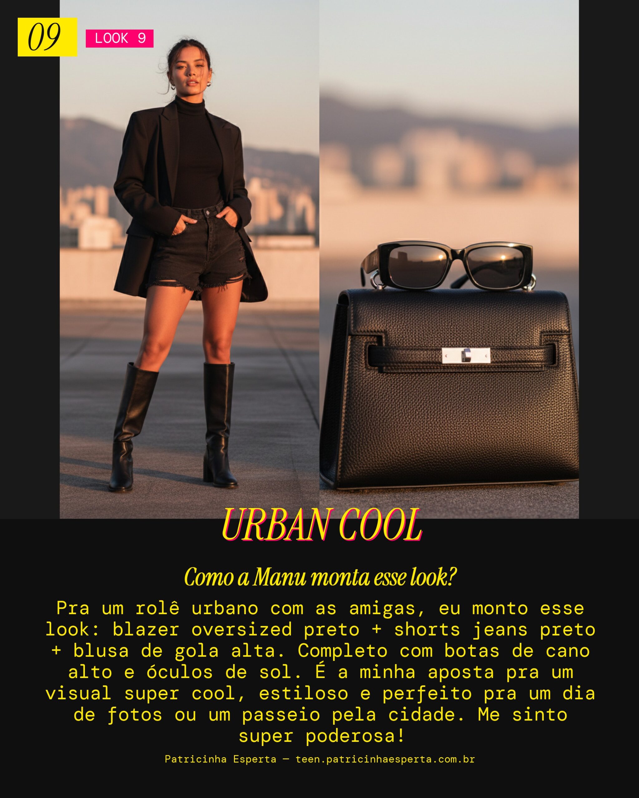 MANU RECOMENDA: Blazer Oversized com Shorts Jeans Preto e Botas