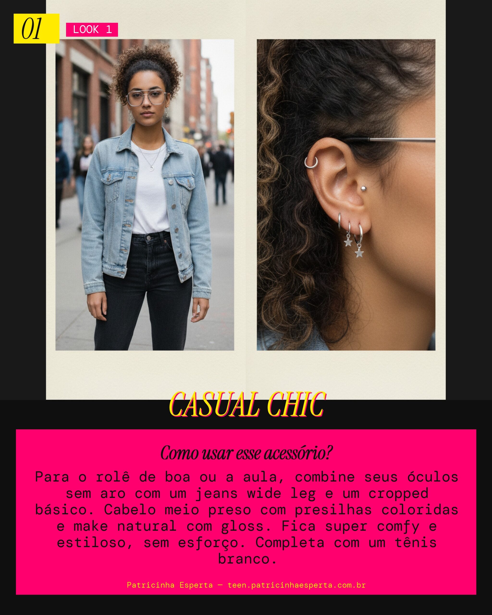 Look 1: Rimless no Dia a Dia Casual