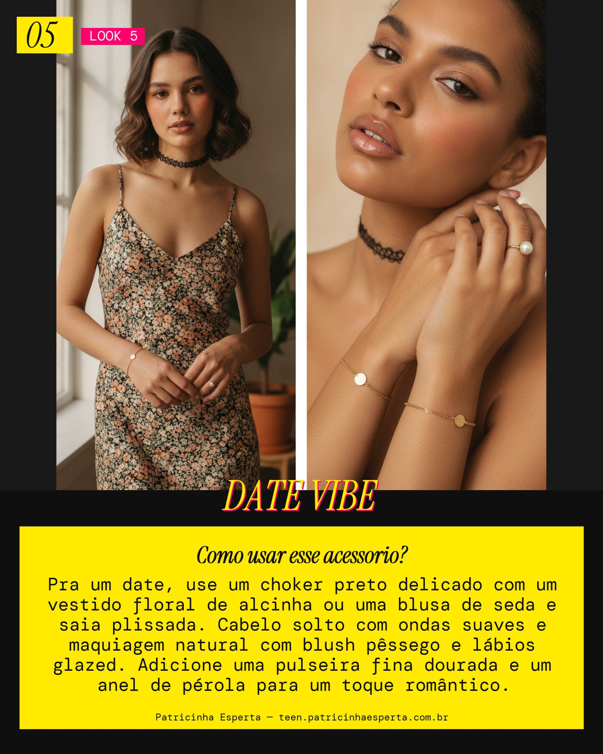 Colar Choker Preto: Date Aesthetic
