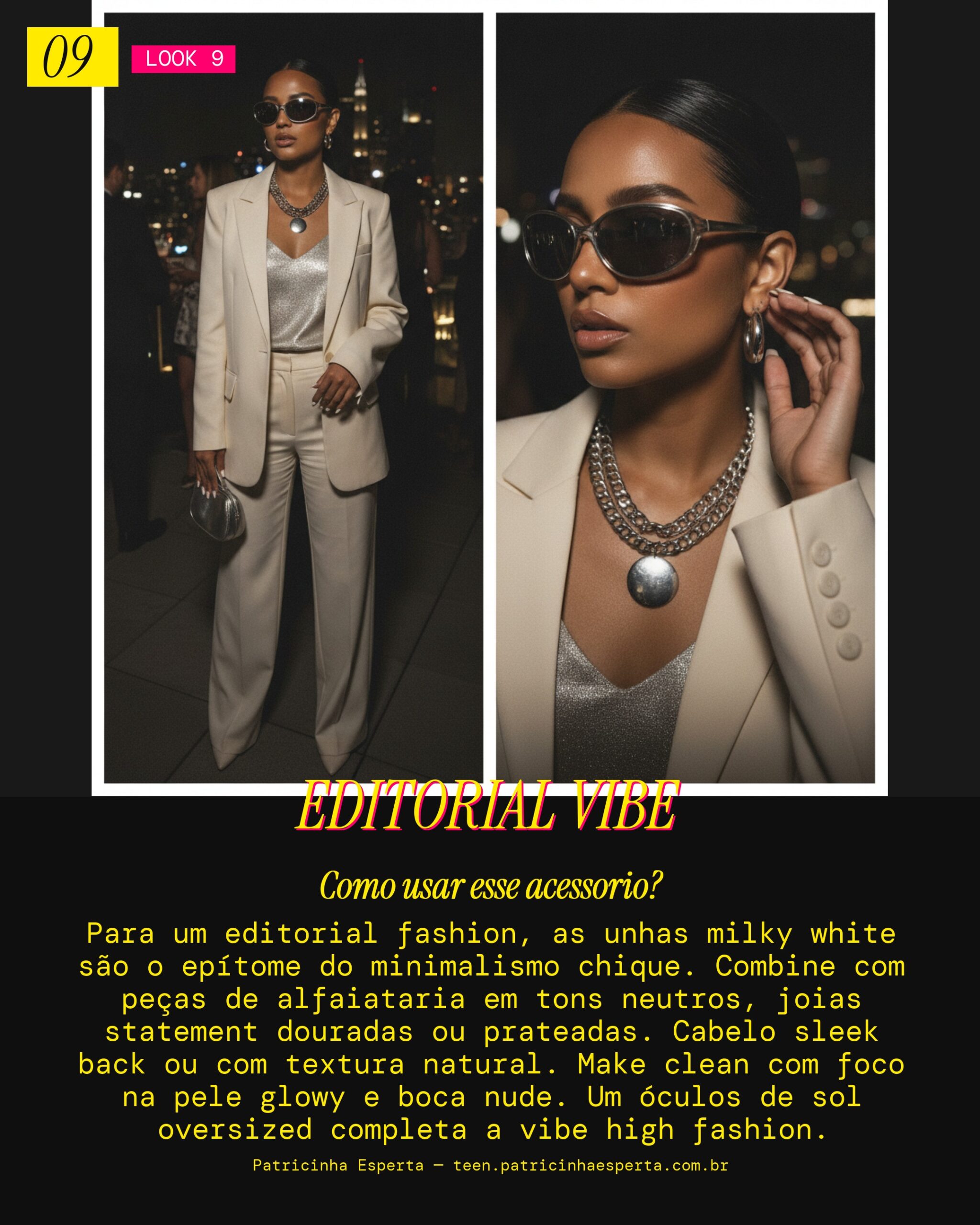Unhas Milky White: Editorial Fashion Minimalista