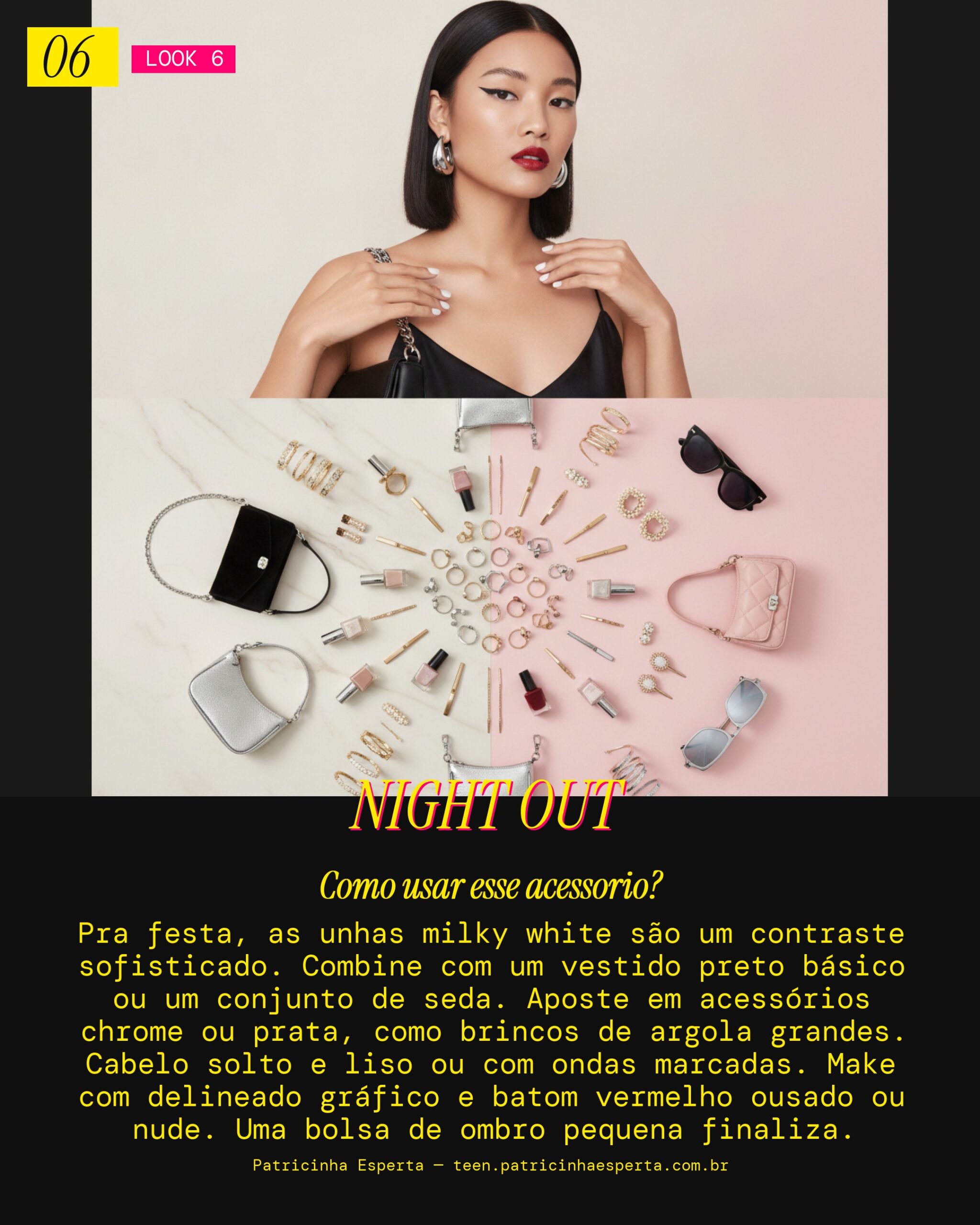 Unhas Milky White: Festa Noturna Chic