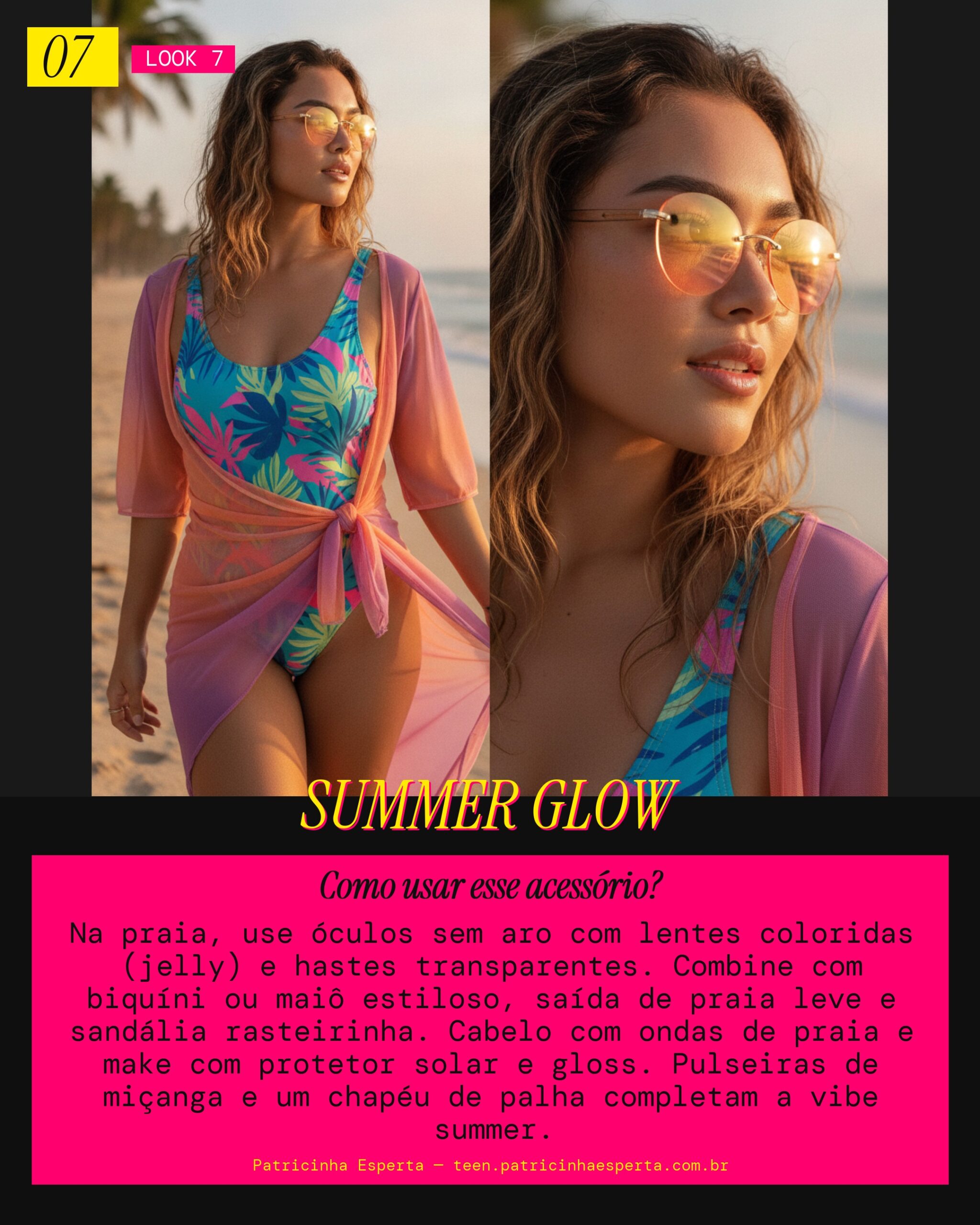 Look 7: Rimless Vibe Praia e Verão
