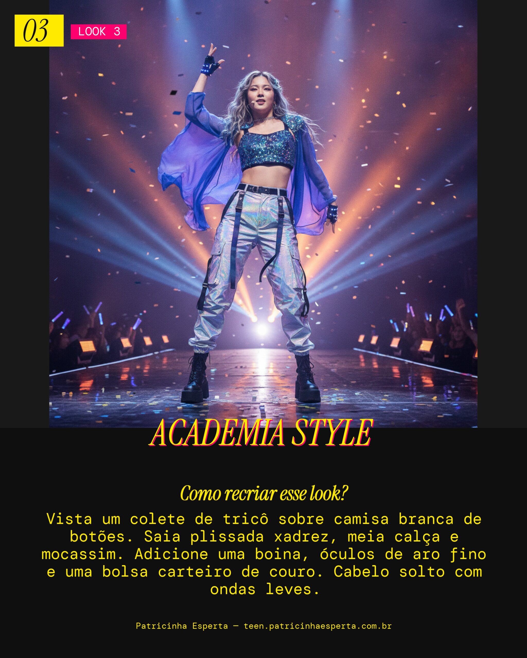 Look 3: O Estudante Fashionista (Dark Academia)