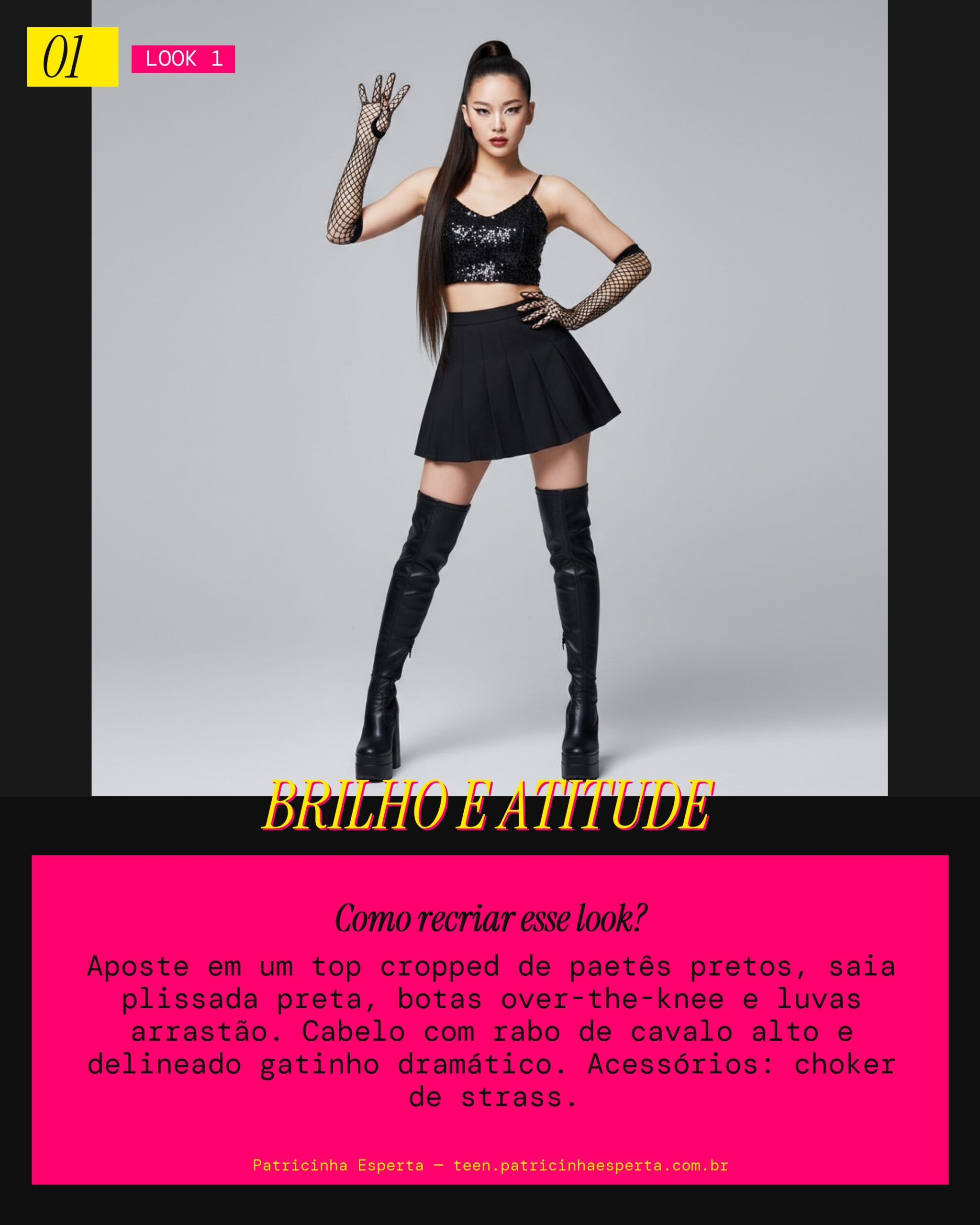 Look 1: Stage Diva All Black