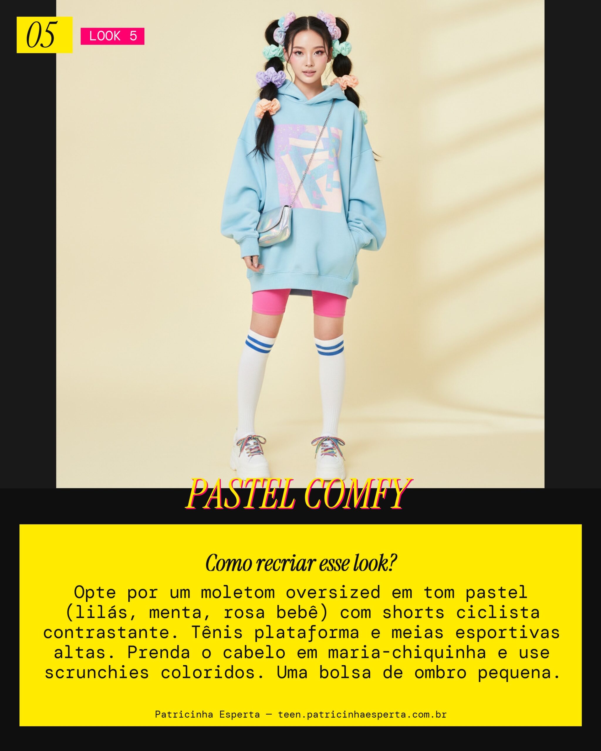 Look 5: Sonho Pastel com Ciclista