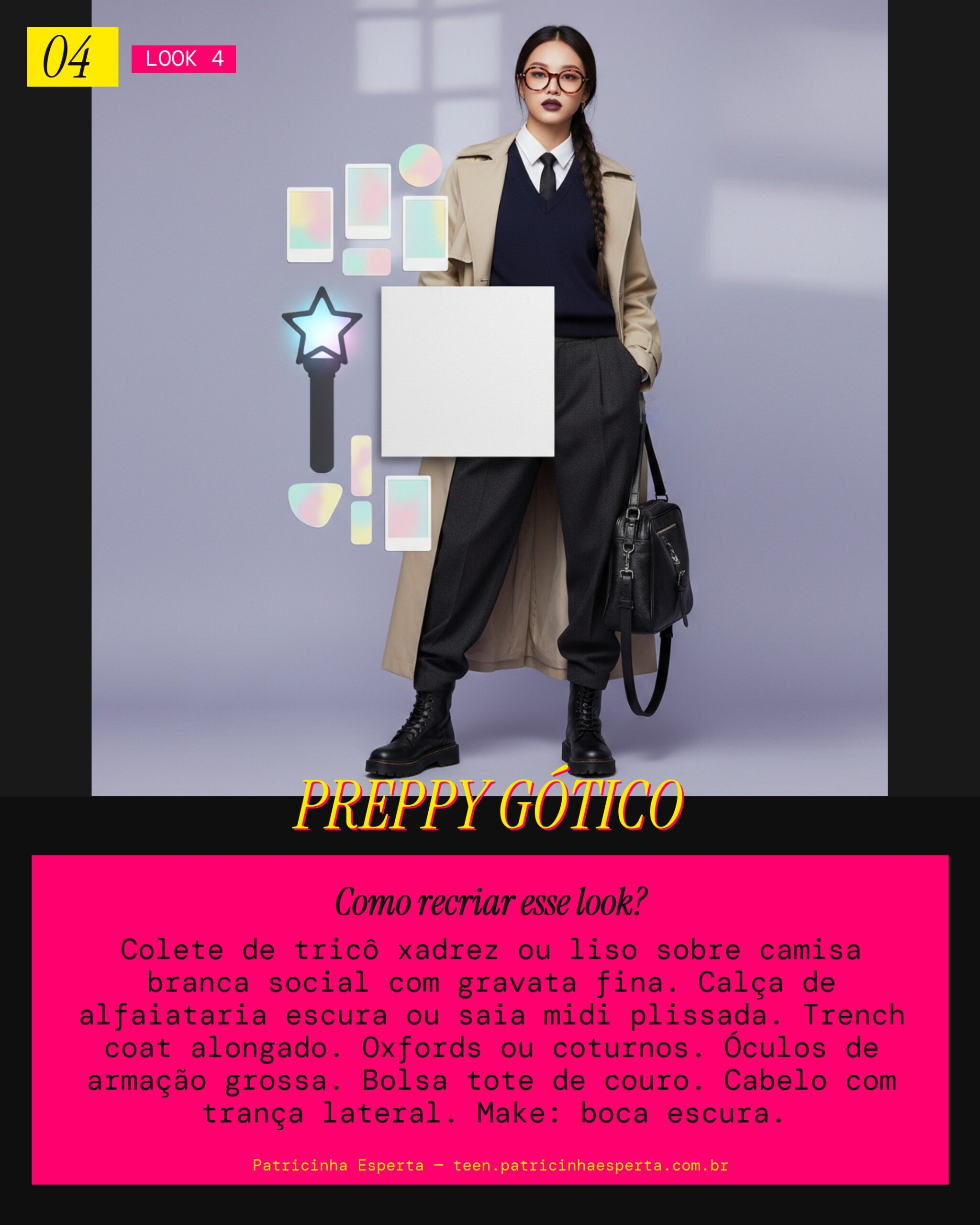 Look 4: Dark Academia com Twist (The Chaos Chapter)