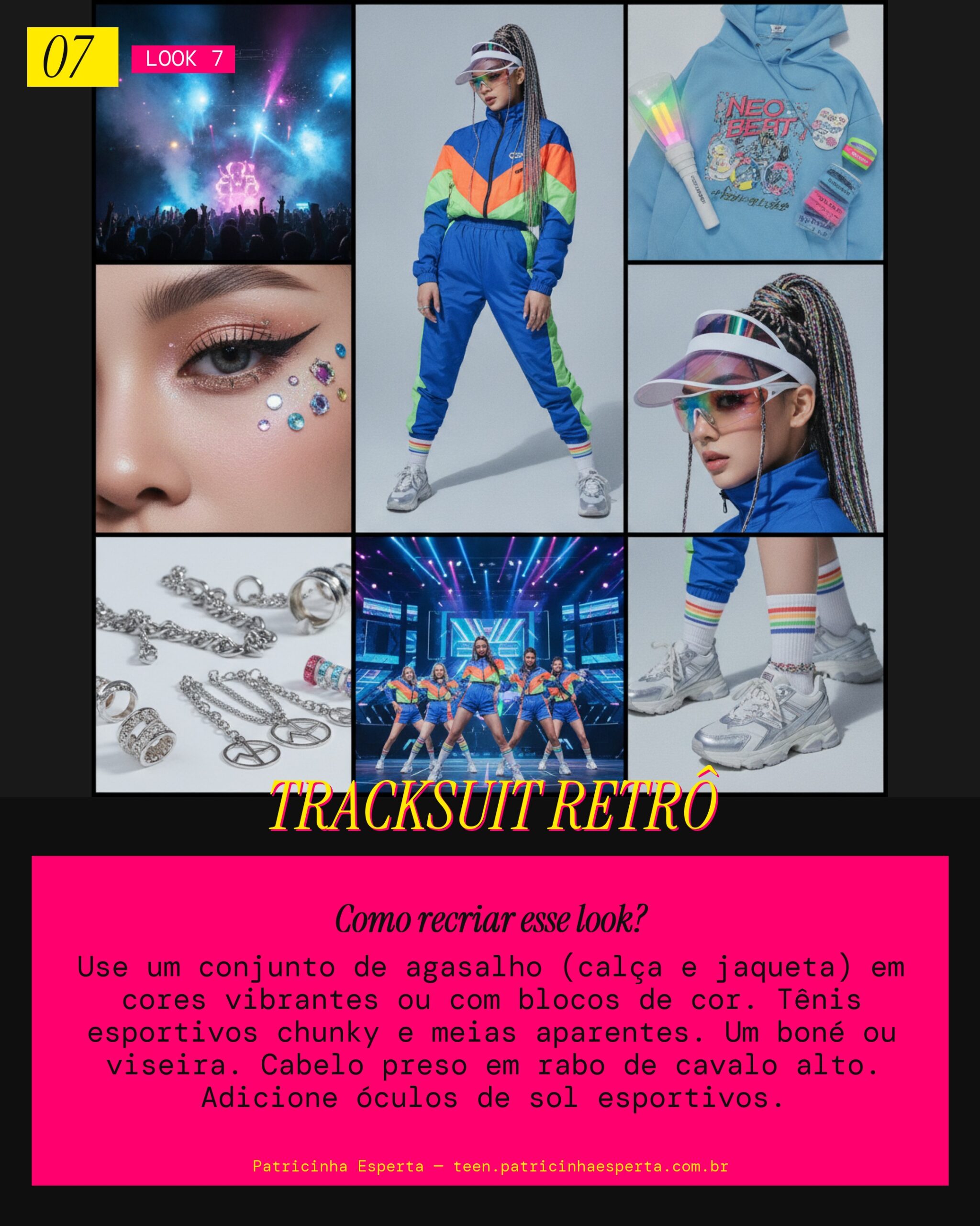 Look 7: Agasalho Retrô Vibrante