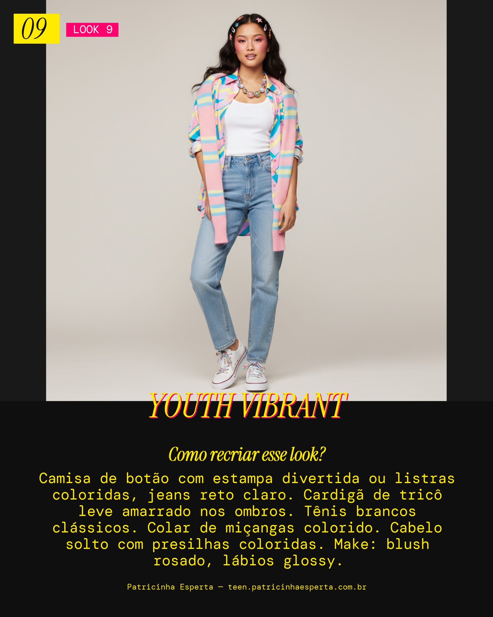 Look 9: Juventude Vibrante Casual (Essência TXT)