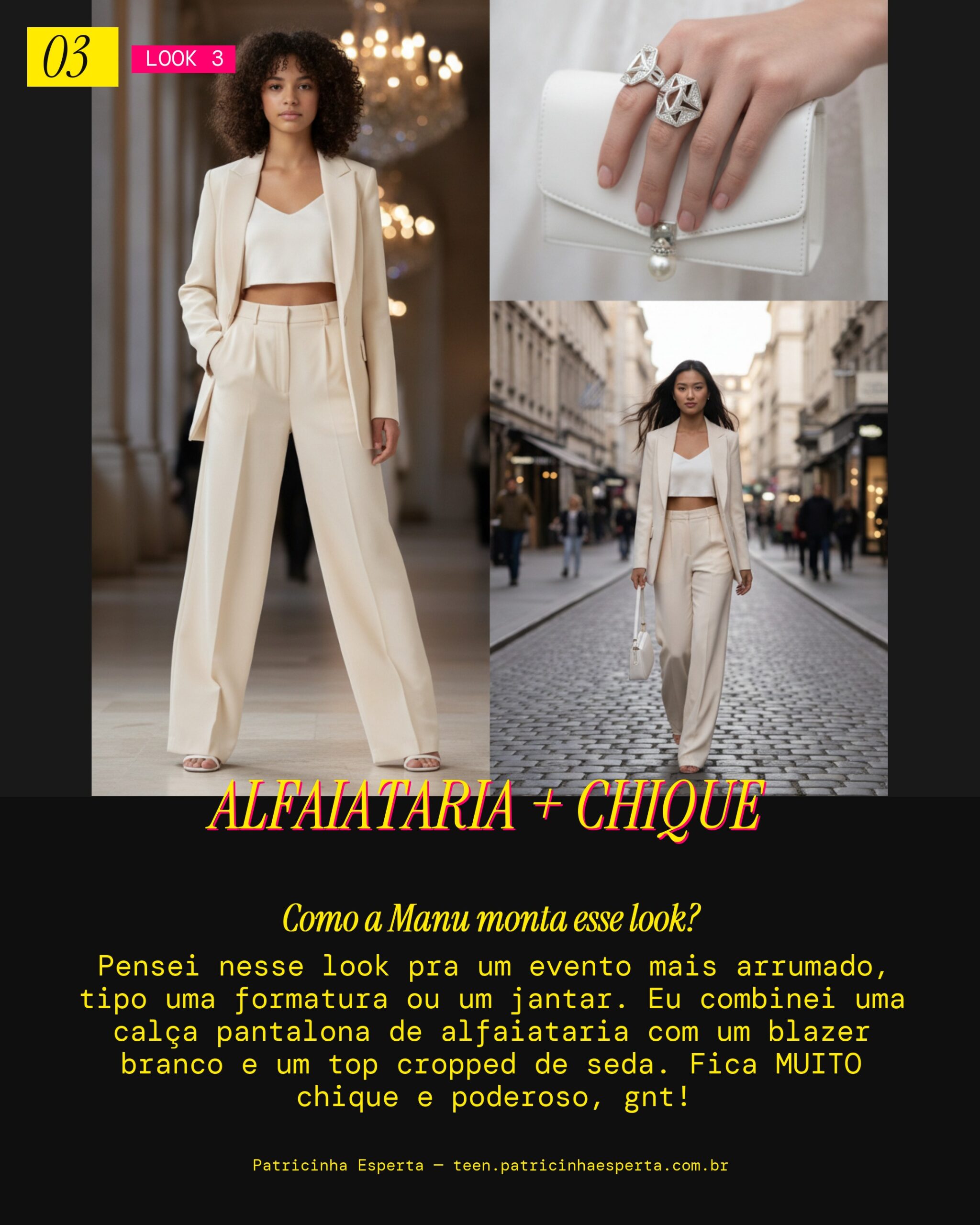 MANU RECOMENDA: Conjunto de Alfaiataria All White pra Eventos