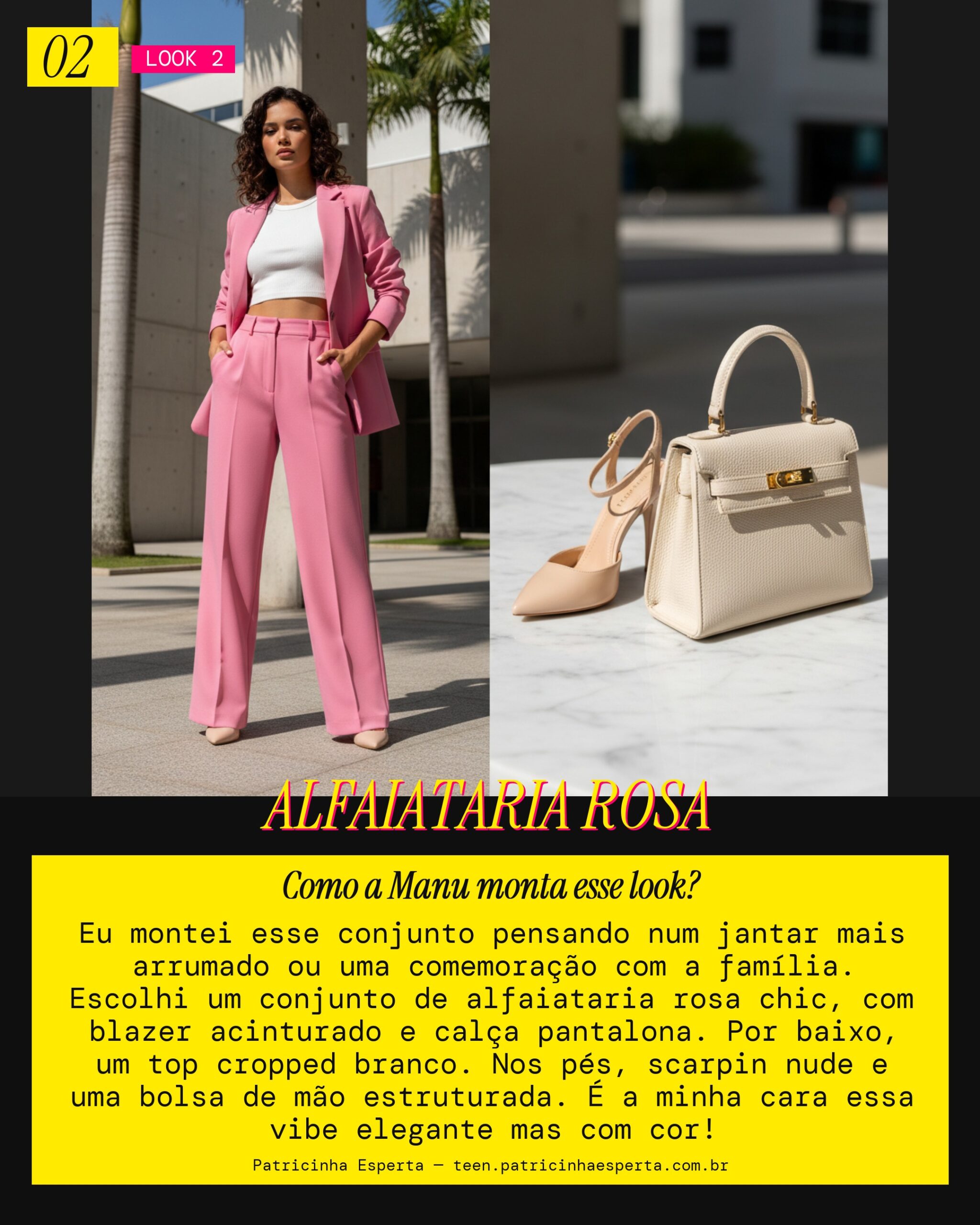 MANU RECOMENDA: Conjunto Alfaiataria Rosa Chic pra Jantar de Comemoração