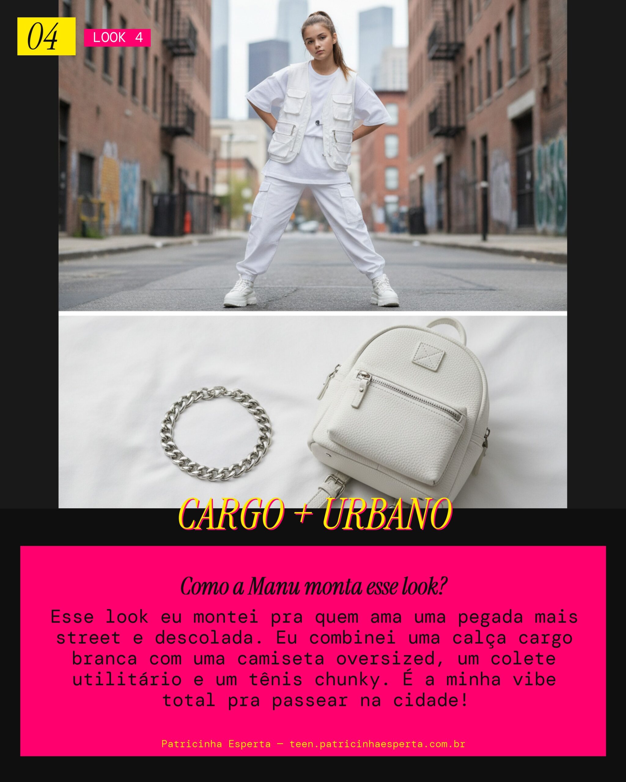 MANU RECOMENDA: All White Cargo Pra Vibe Street