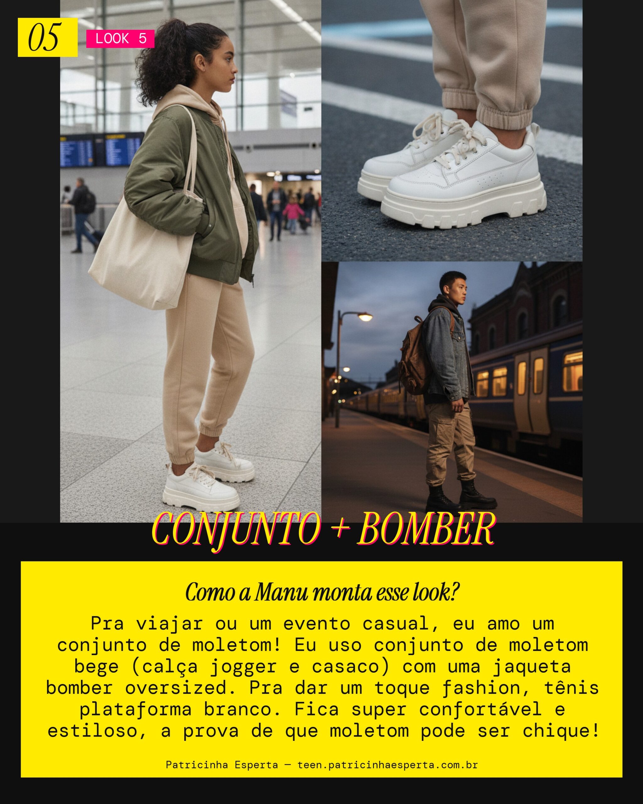 MANU RECOMENDA: Conjunto de Moletom Chique pra Viagem ou Evento Casual