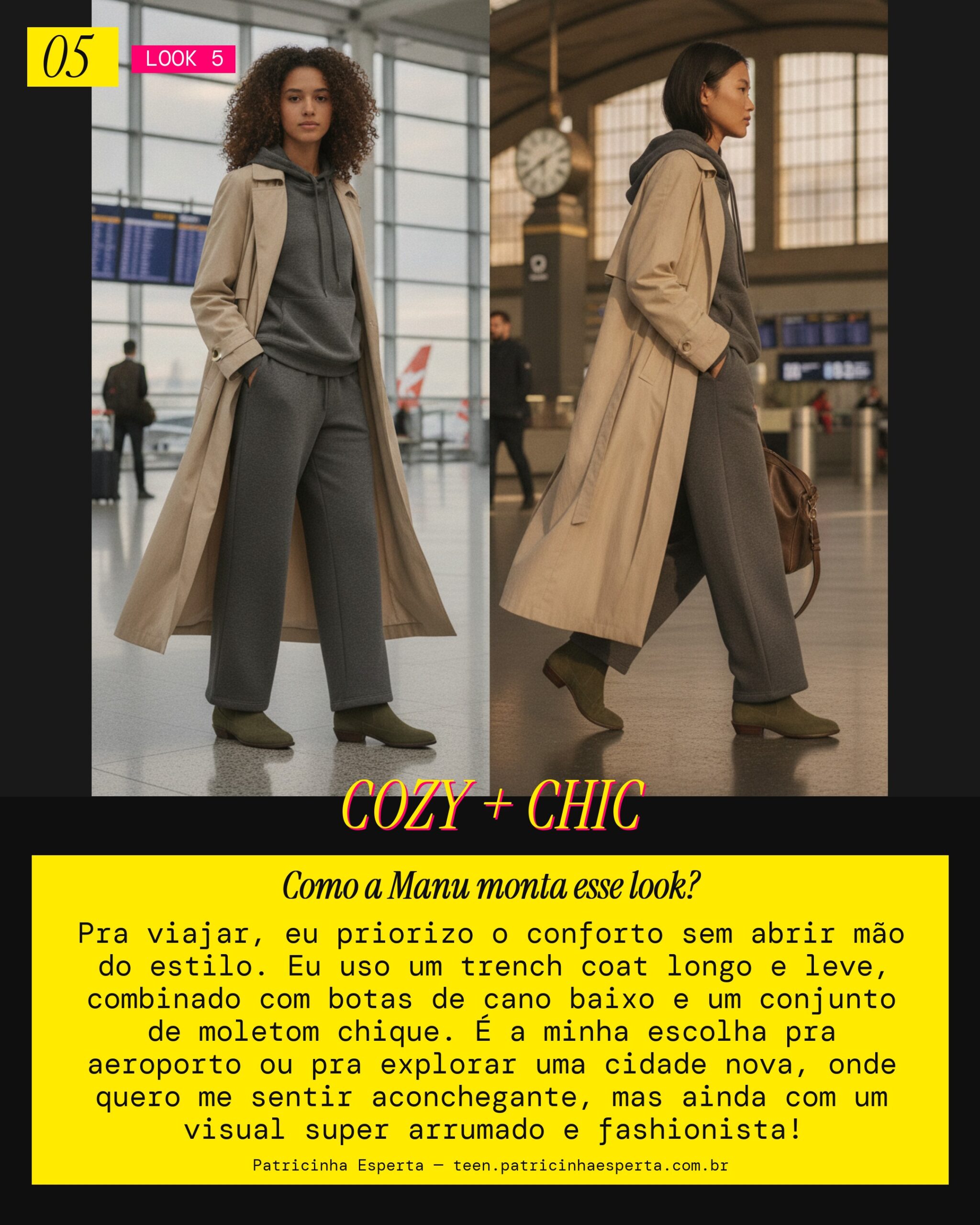 MANU RECOMENDA: Trench Longo e Botas Confortáveis pra Viagem