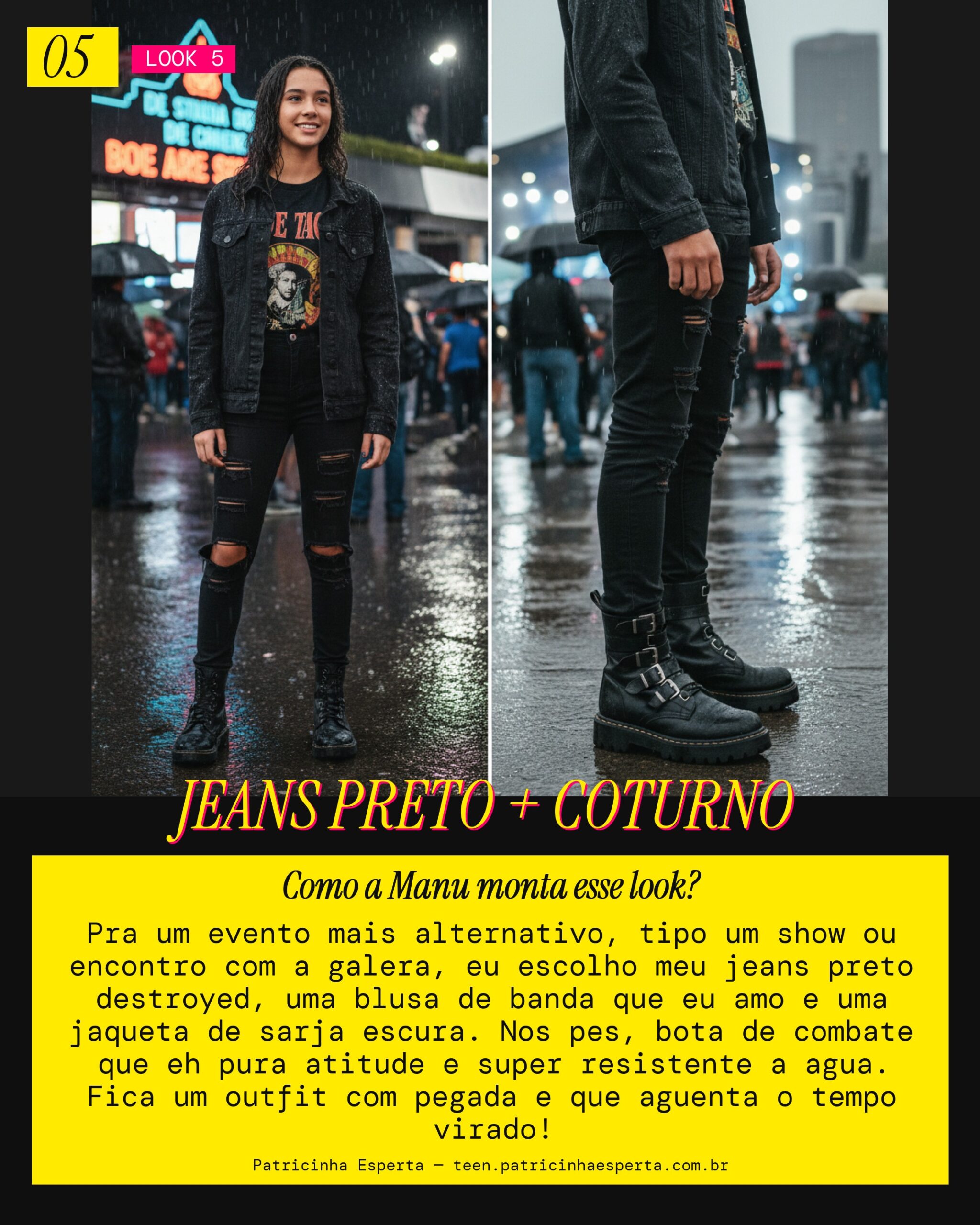 MANU RECOMENDA: Edgy na Garoa para um Show ou Evento Casual