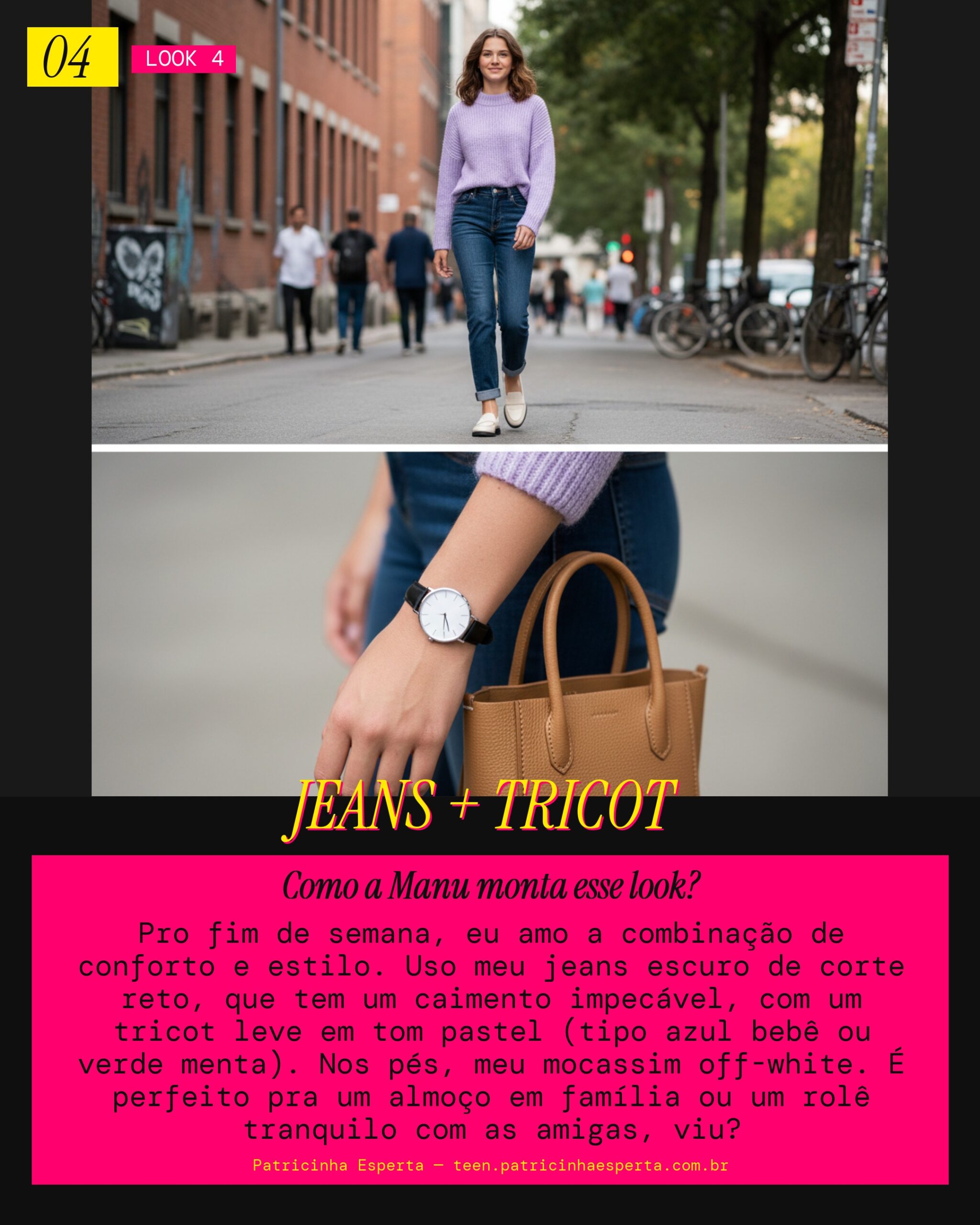 MANU RECOMENDA: Jeans Escuro e Tricot Leve pro Fim de Semana