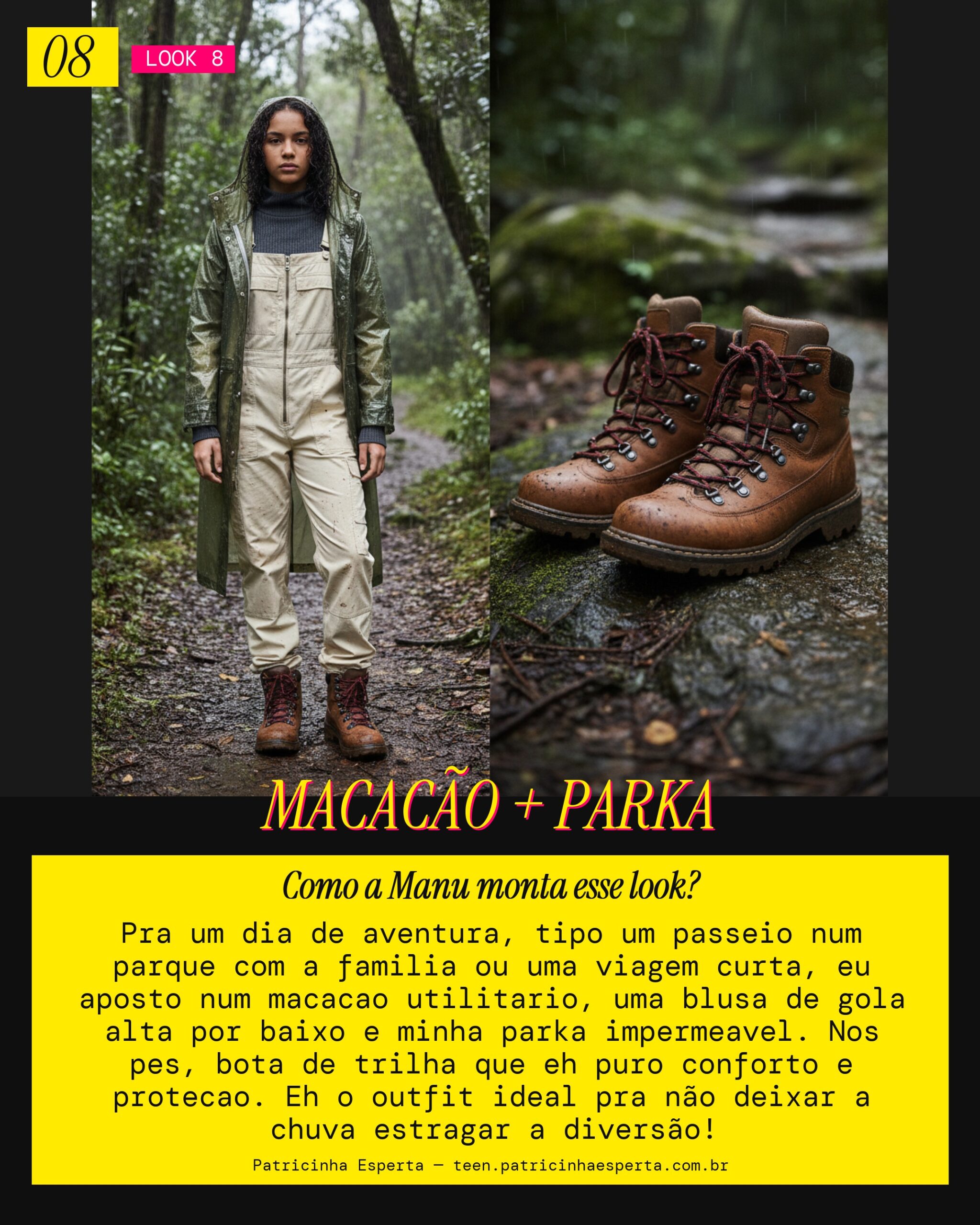 MANU RECOMENDA: Dia de Aventura Chuvosa com Estilo