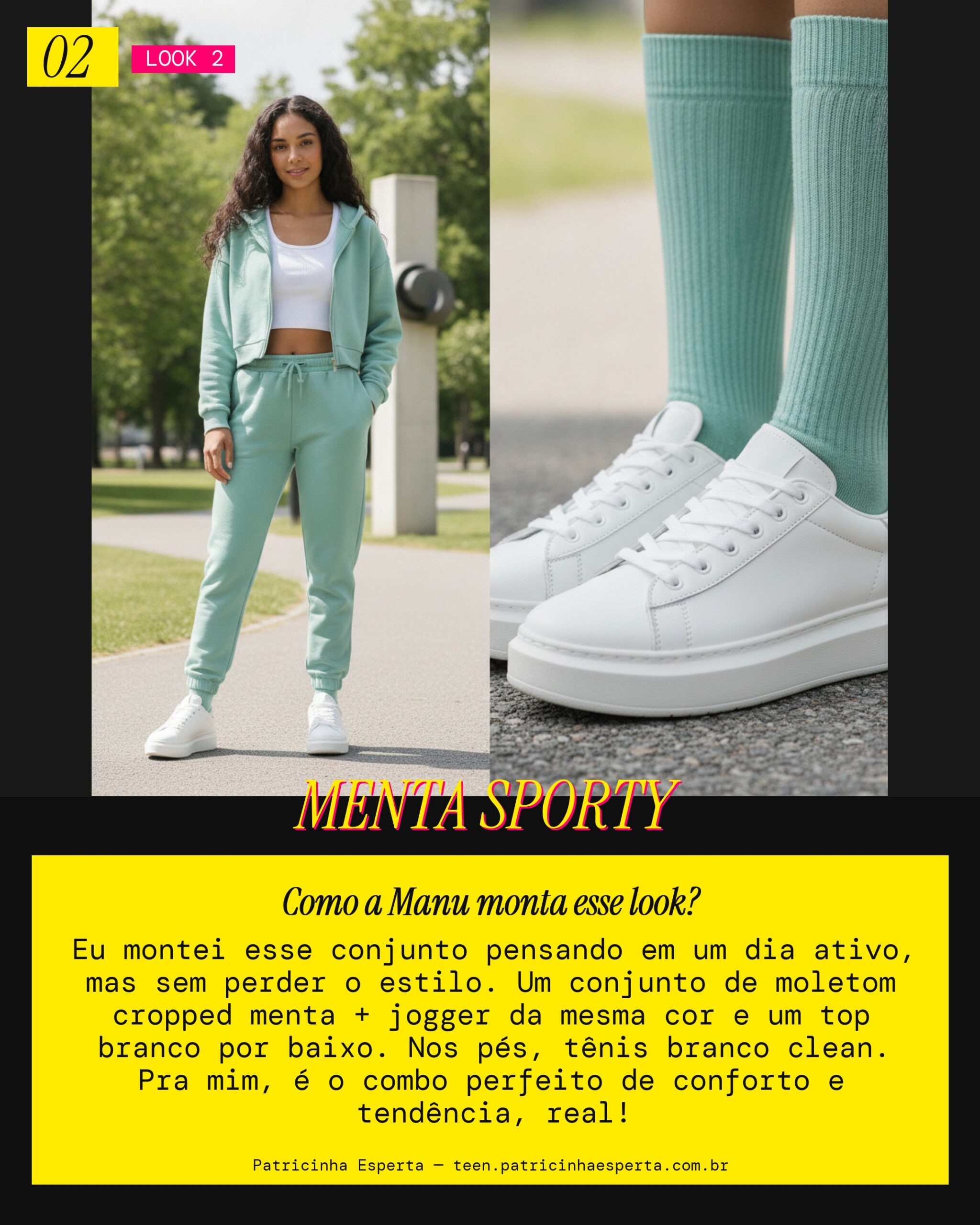 MANU RECOMENDA: Sporty Chic Menta pra um Dia Ativo