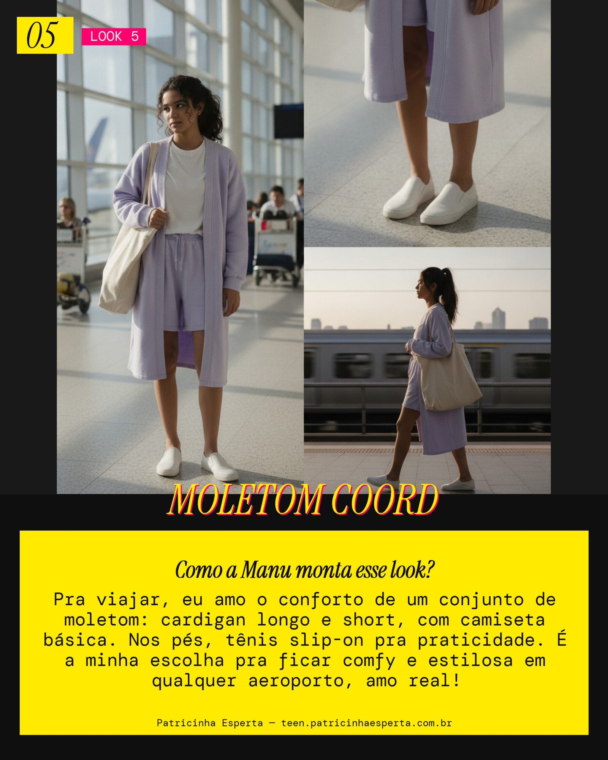 MANU RECOMENDA: Cardigan de Moletom e Short de Moletom pra Viagem