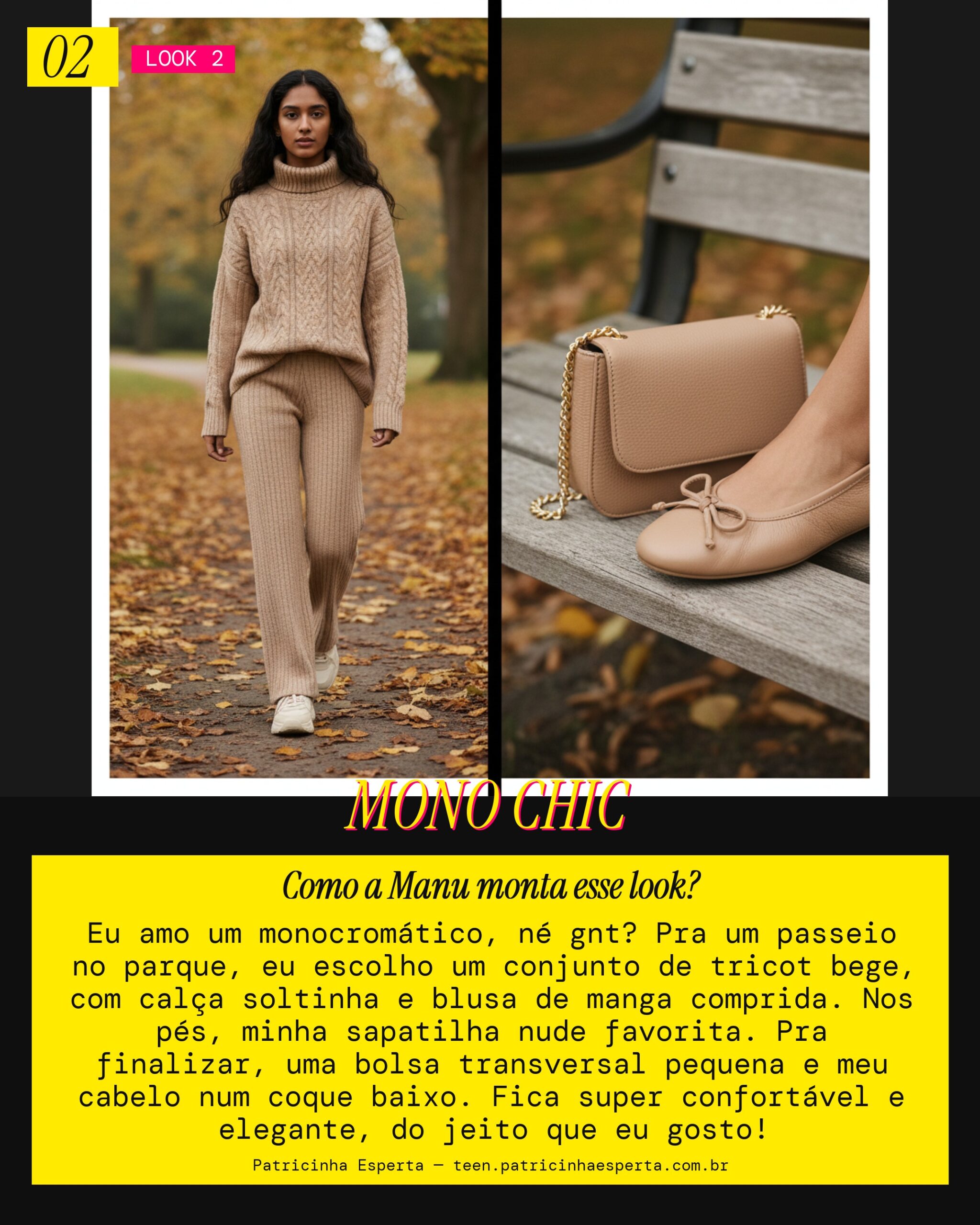 MANU RECOMENDA: Monocromático Elegante pra um Passeio no Parque
