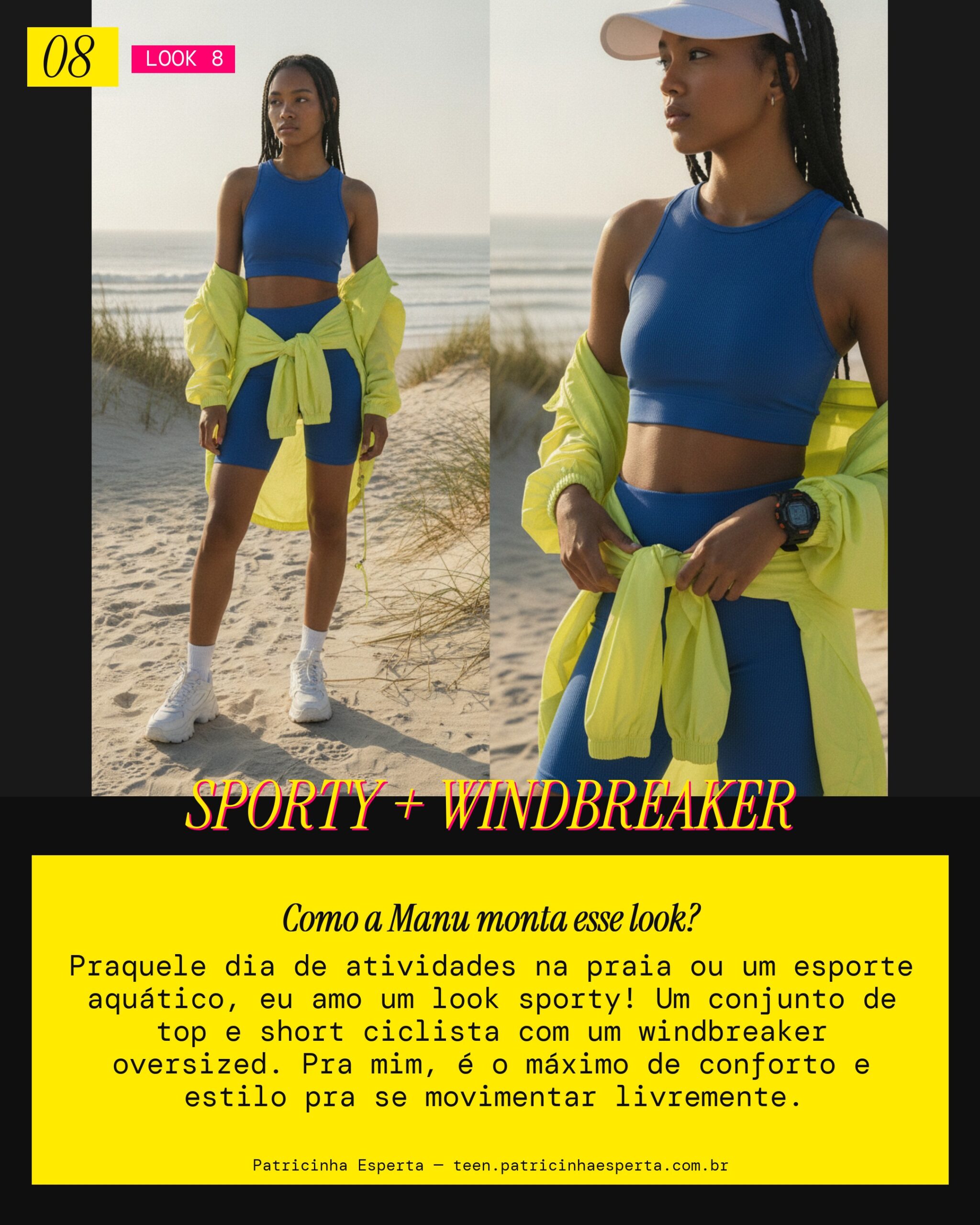 MANU RECOMENDA: Conjunto Esportivo e Windbreaker Pra Atividades na Praia